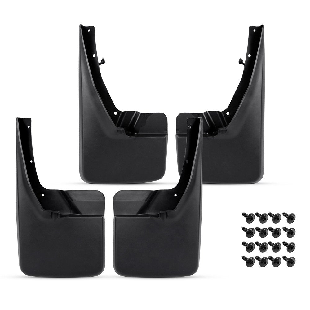4 Pcs Set Compatible with Dodge Ram 1500 2500 3500 2009-2016 Splash Guards Mud Flaps Front & Rear Molded Splash Guards 10 11 12 