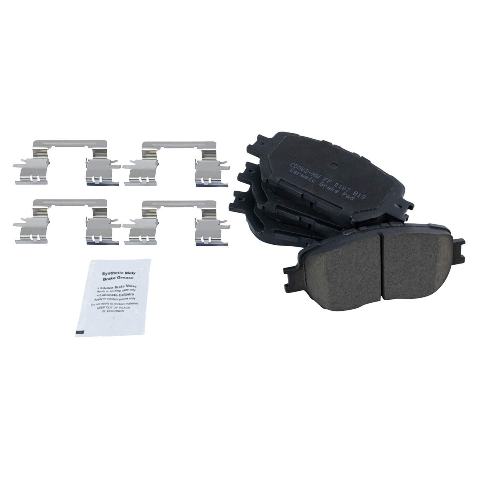 Trq Front And Rear Brake Pad & Rotor Kit Brake Pads Brake Rotor Ceramic Compatible With 2002-2006 Toyota Camry