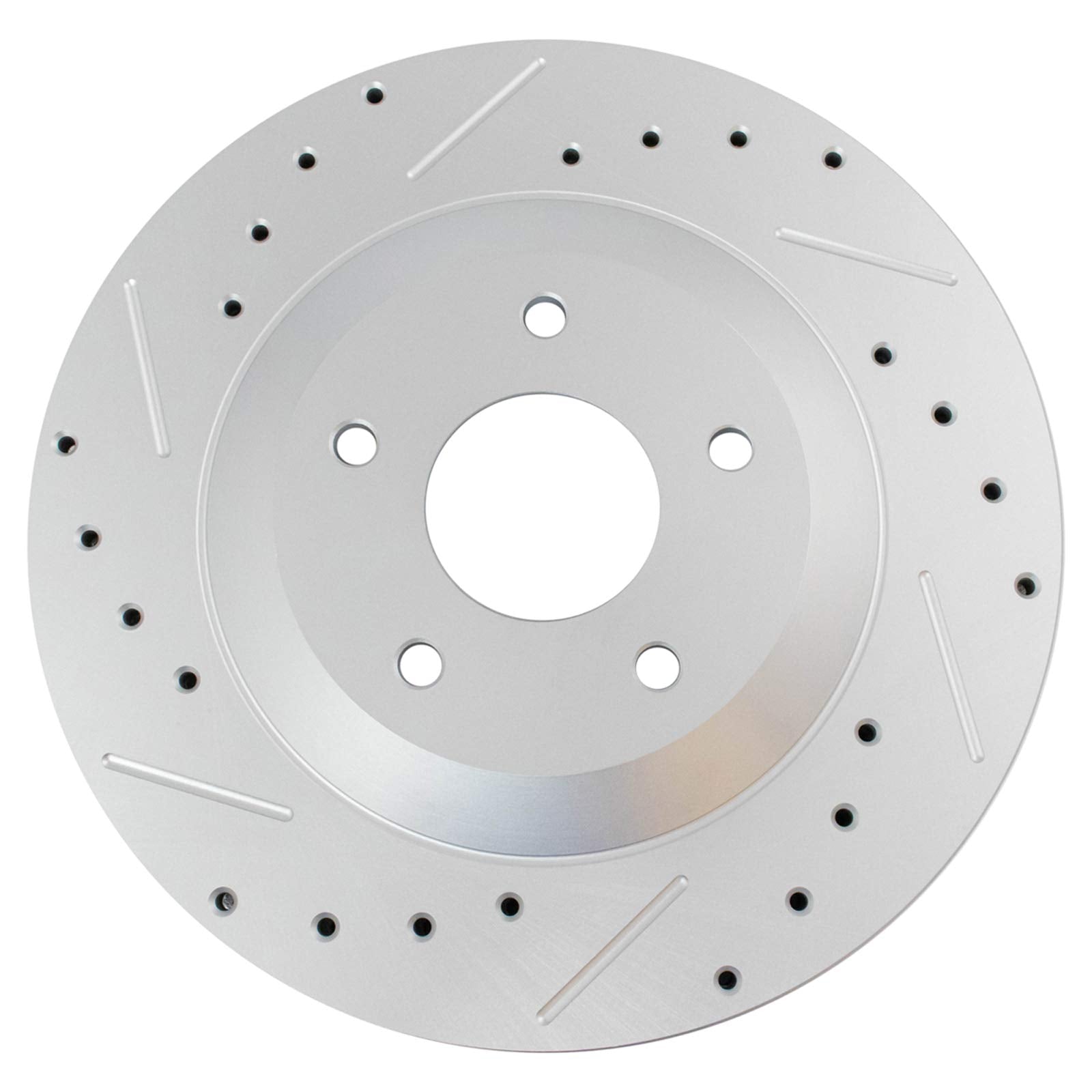 Trq Front Performance Brake Rotors Set Vented Premium G-Coated Cross Drilled & Slotted Compatible With 1997-2004 Chevrolet Corve