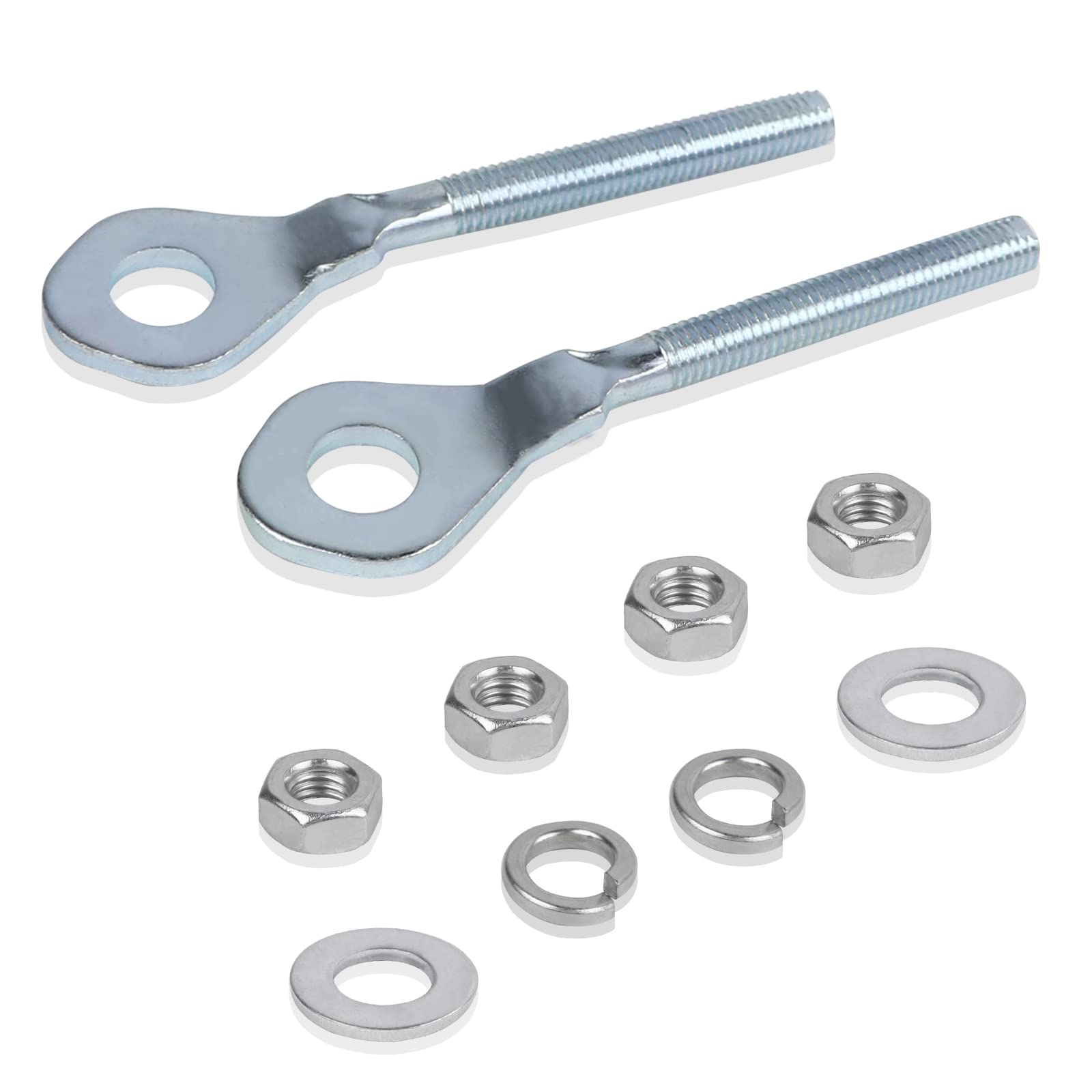 Flypig 0.4 12Mm Chain Wheel Axle Tensioner Adjusters For 50Cc 70Cc 90Cc 110Cc 125Cc Crf50 Crf70 Ct70 Xl75 Xr50 Xr70 Xr80 Xr100 Z50R Z50A Z50 Dirt Bike 4 Wheeler Taotao Chain Axle Adjuster