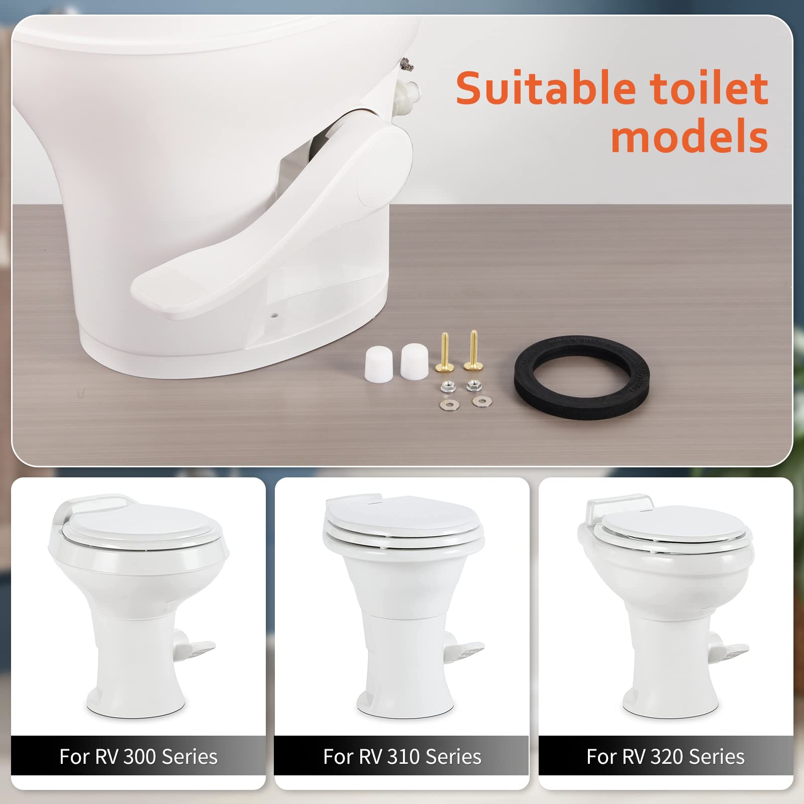 Boeemi Rv Toilet Seal Compatible With Camper Dometics 300 310 320 Series Toilets Parts, Rv Toilet Seal Kit For Replacement Part