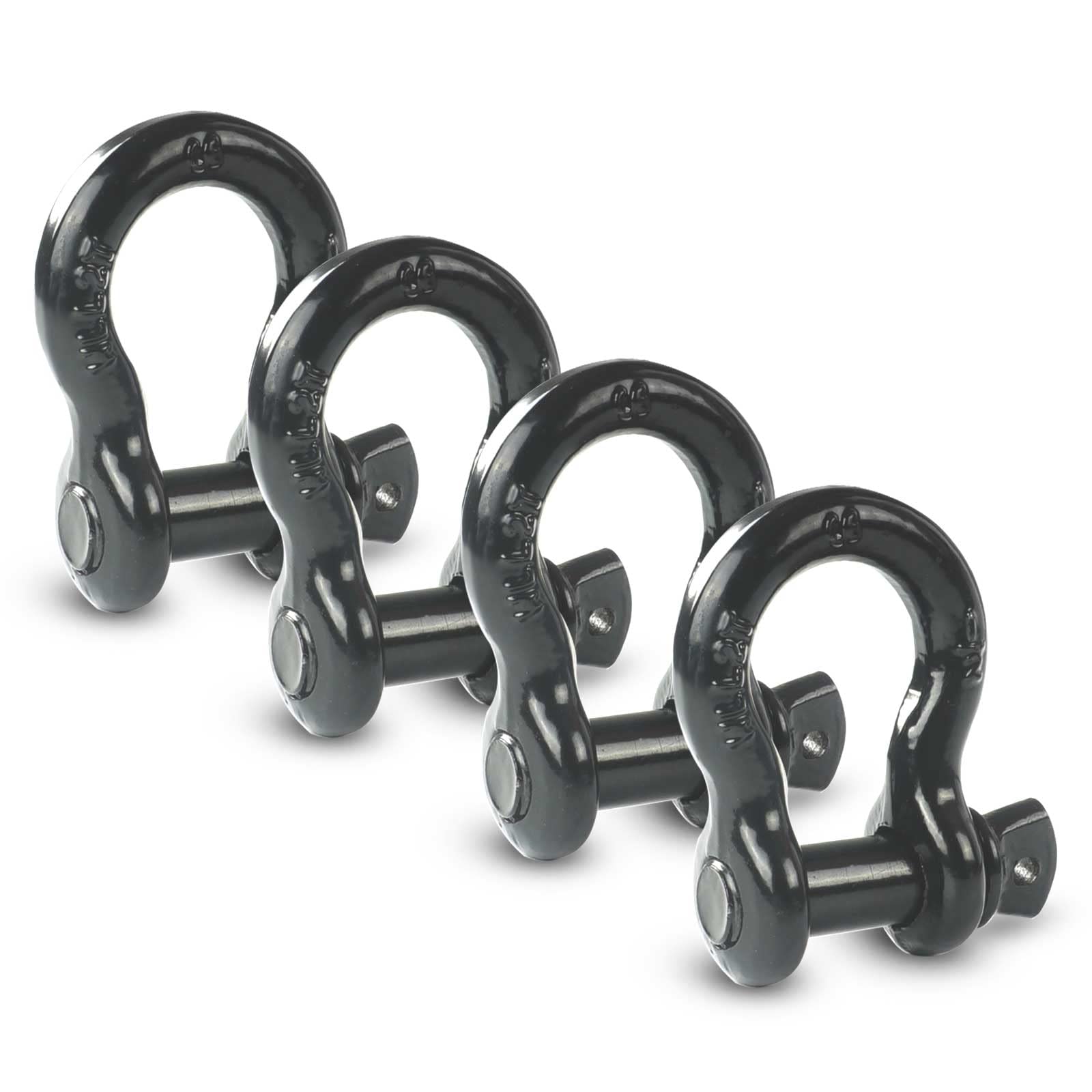 AYMMIC 1/2 D Ring Shackle,Bow Shackle with Screw Pin Clevis, 2 ton Working Load Limit,Tow Strap Hooks,for Most Vehicles with D-R