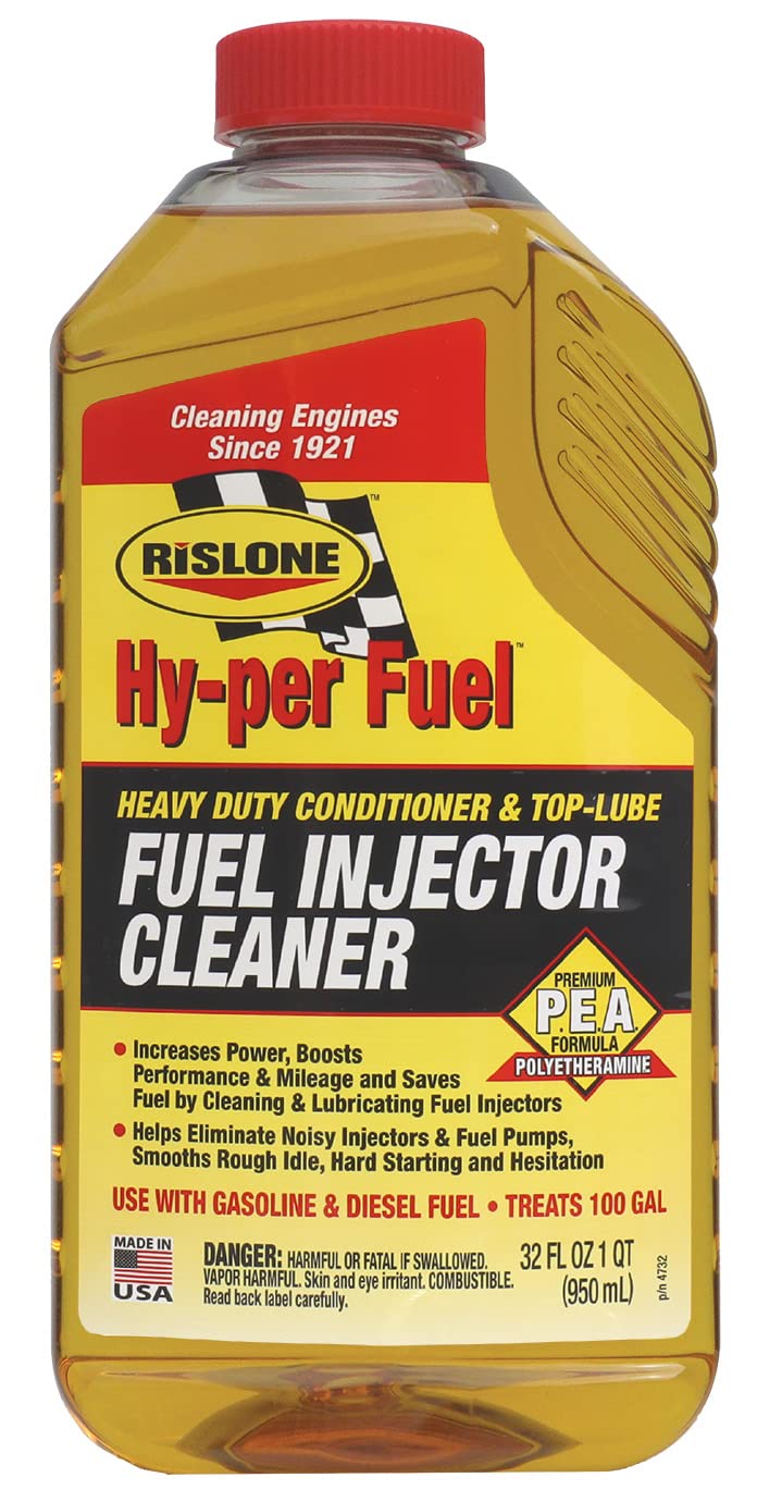 Rislone 4732-6Pk Fuel Injector Cleaner With Upper Cylinder Lubricant - 32 Oz., (Pack Of 6)