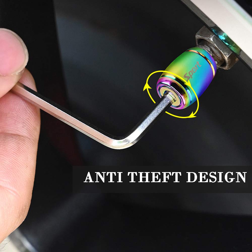 Dsycar Metal Bullet Valve Stem Caps (8 Pack), Anti Theft Design Aluminum Tire Valve Cap Sets With Rubber Ring, Universal Stem Co