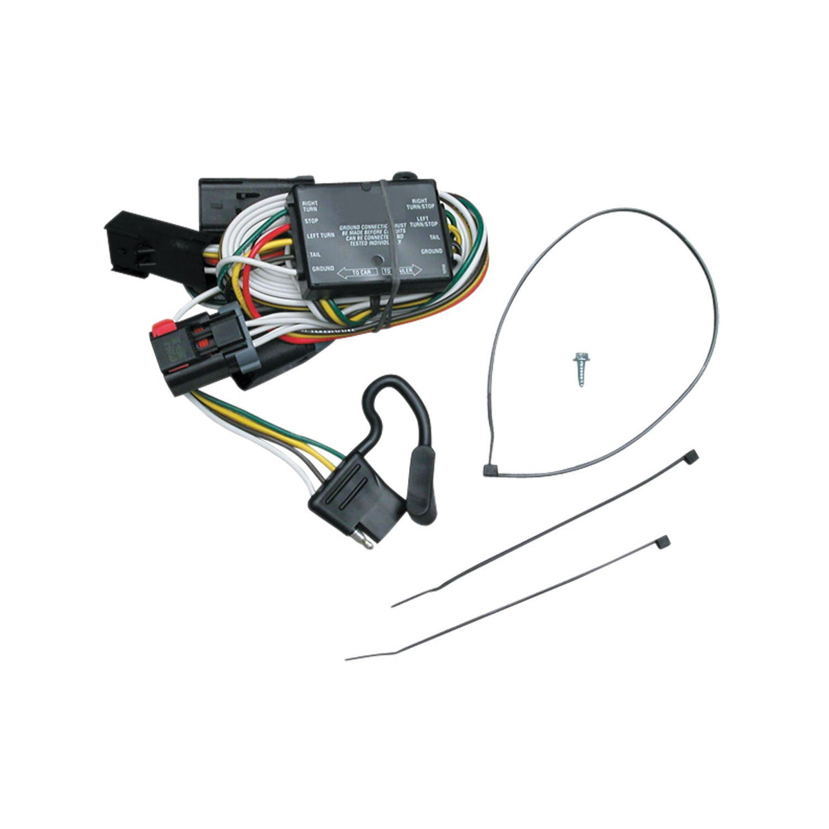 Tekonsha 118334 T-One T-Connector Harness, 4-Way Flat, w/Converter, Compatable with 1996-2000 Chrysler Town & Country, 1996-2000