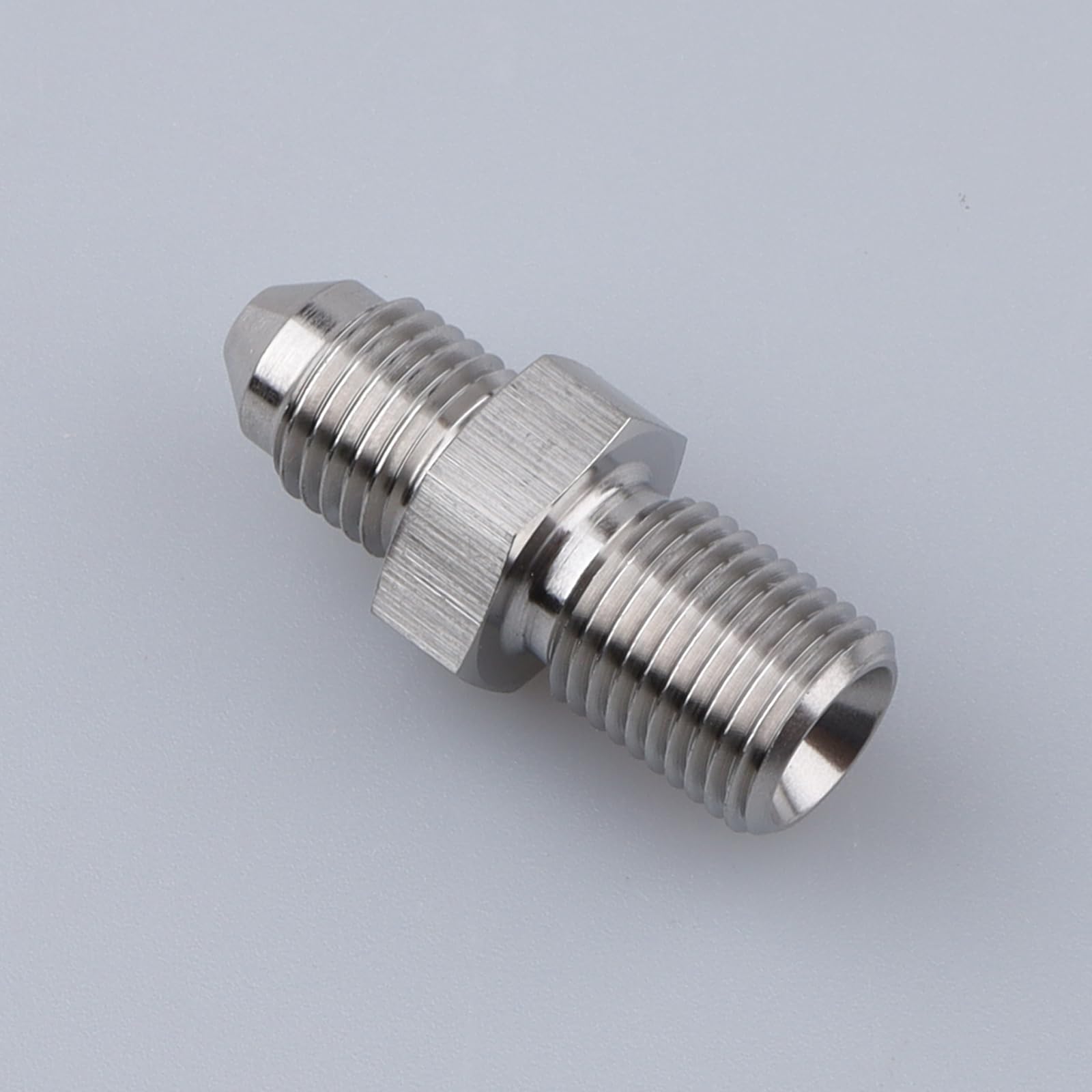 AC PERFORMANCE Male M10 x 1.0 Metric Thread to -3 AN Flare Adapter Stainless Steel