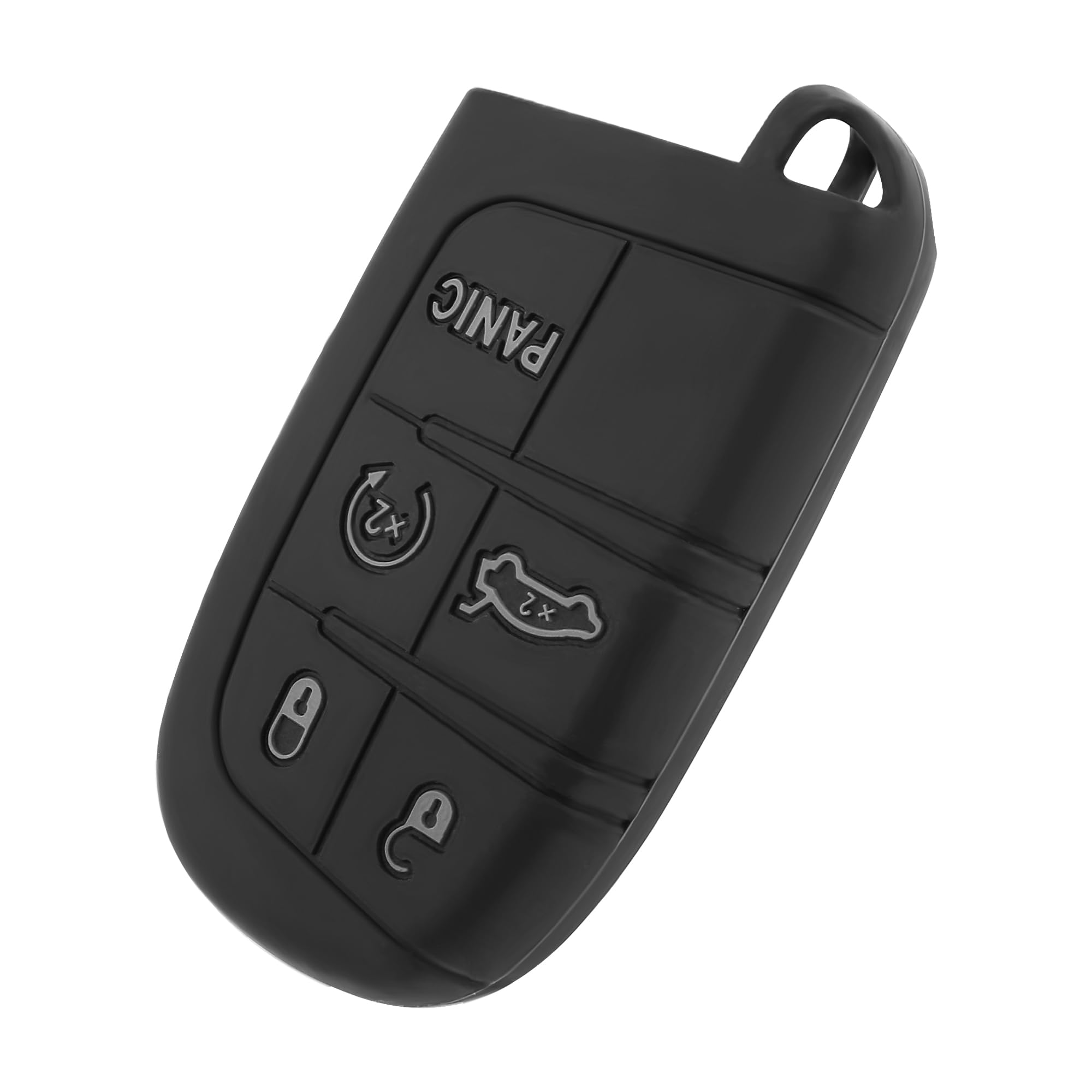 5 Buttons Key Fob Cover,Key Fob Replacement for Protecting Remote Keys,Keys Fob Case Compatible with Jeep Dodge Chrysler (Gray)