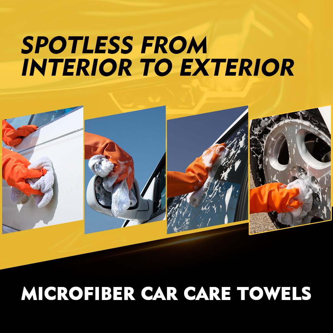 Homexcel White Microfiber Cleaning Cloth 150 Pack, 12.5 X 12.5 Inch Microfiber Towels For Cars, Ultra Absorbent Car Washing Clot