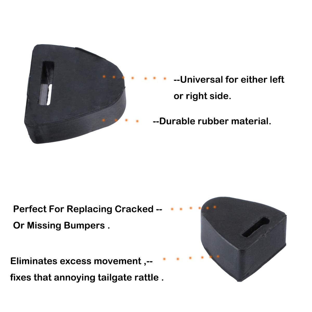 ?????????????? 16633065 Tailgate Latch Bumper Stop For Compatible With Chevy Silverado Si-Er-Ra Pickup 1999-2007, Right Or Left Rubber Bumpers Stop, Compatible With Gm 16633065, For Dorman 45679