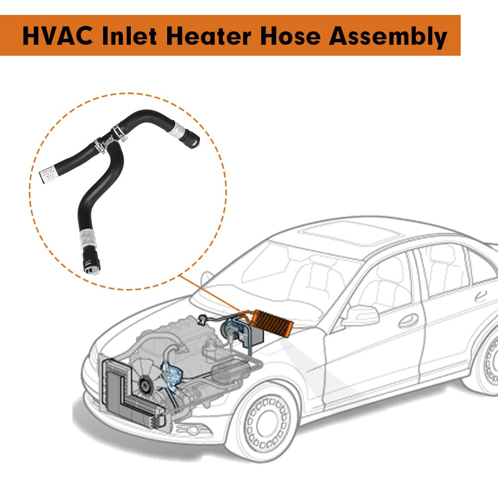 Fanhay 20765678 Engine Heater Hose For 2009-2017 Chevrolet Traverse, 2007-2016 Gmc Acadia, 2008-2017 Buick Enclave, 2007-2010 Saturn Outlook Havc Inlet Heater Hose Assembly