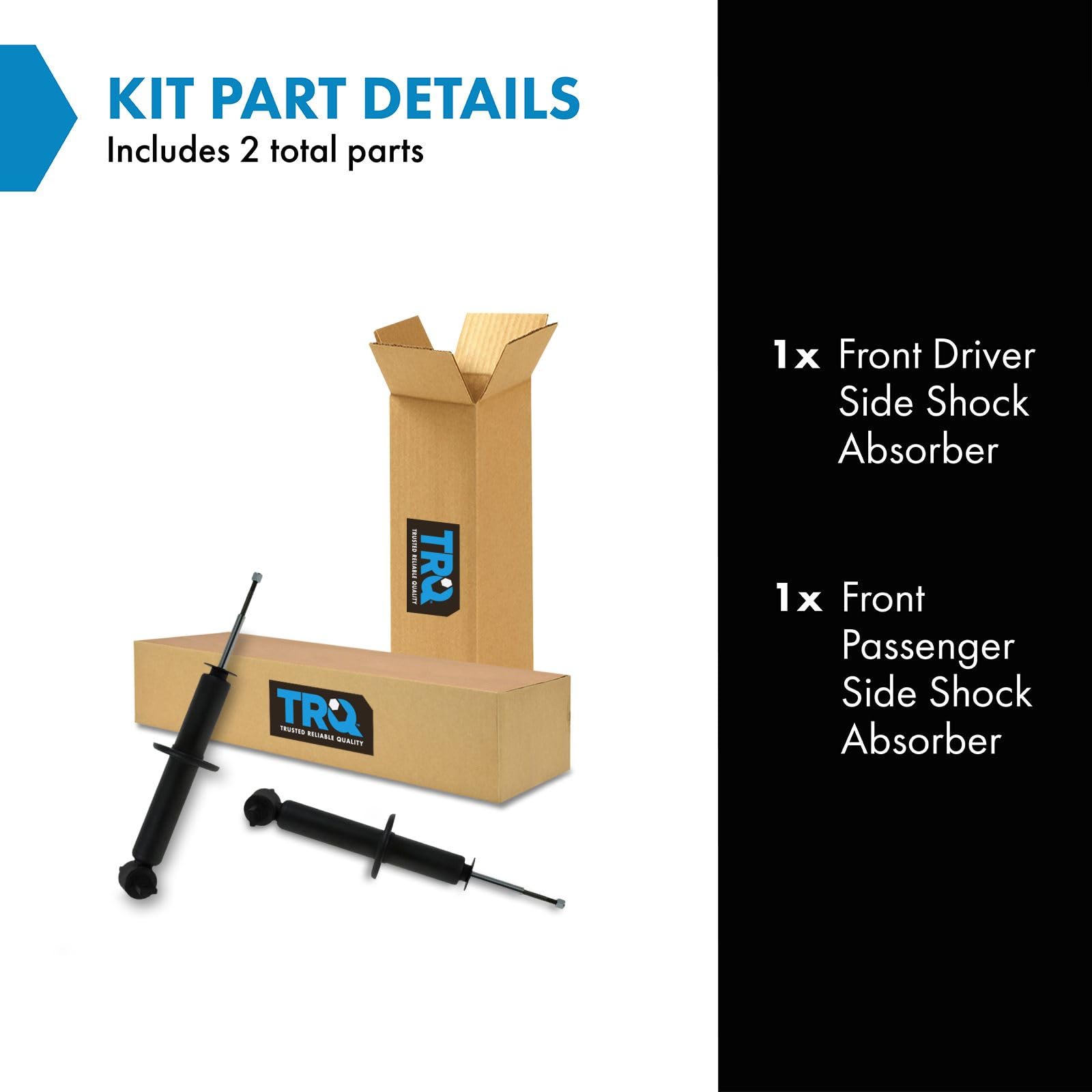 Trq Front Shock Absorber Set Compatible With 1993-2002 Chevrolet Camaro Pontiac Firebird