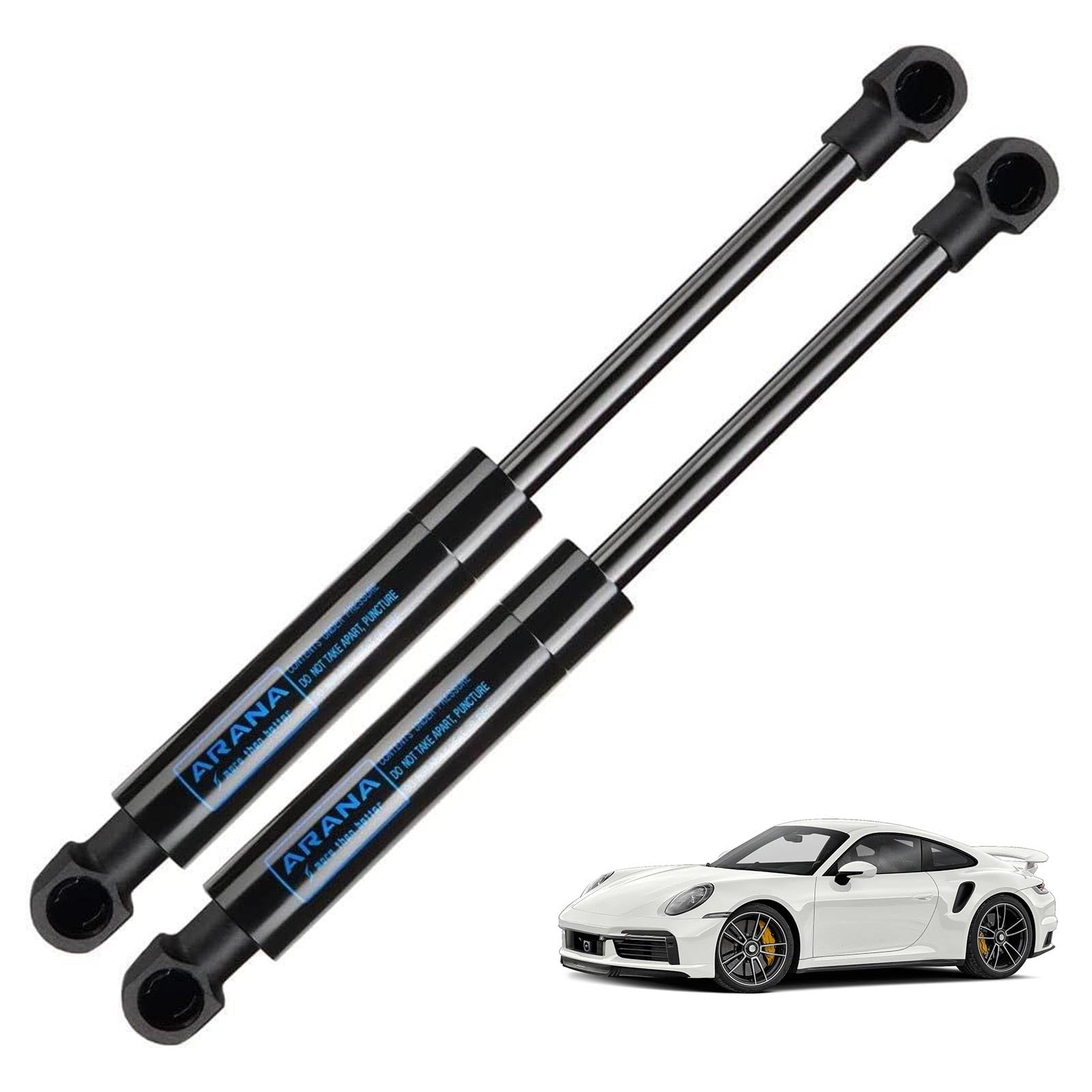 Arana Hood Struts Lift Supports For 1999-2005 Porsche 911, Front Trunk Springs Shocks Fits 1997-2004 Porsche Boxster 996, 2 Pcs