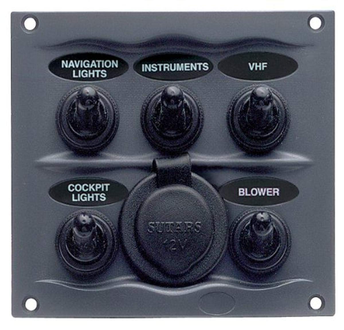 Marinco 900-5Wps 5-Way Splashproof Switch Panel With Socket