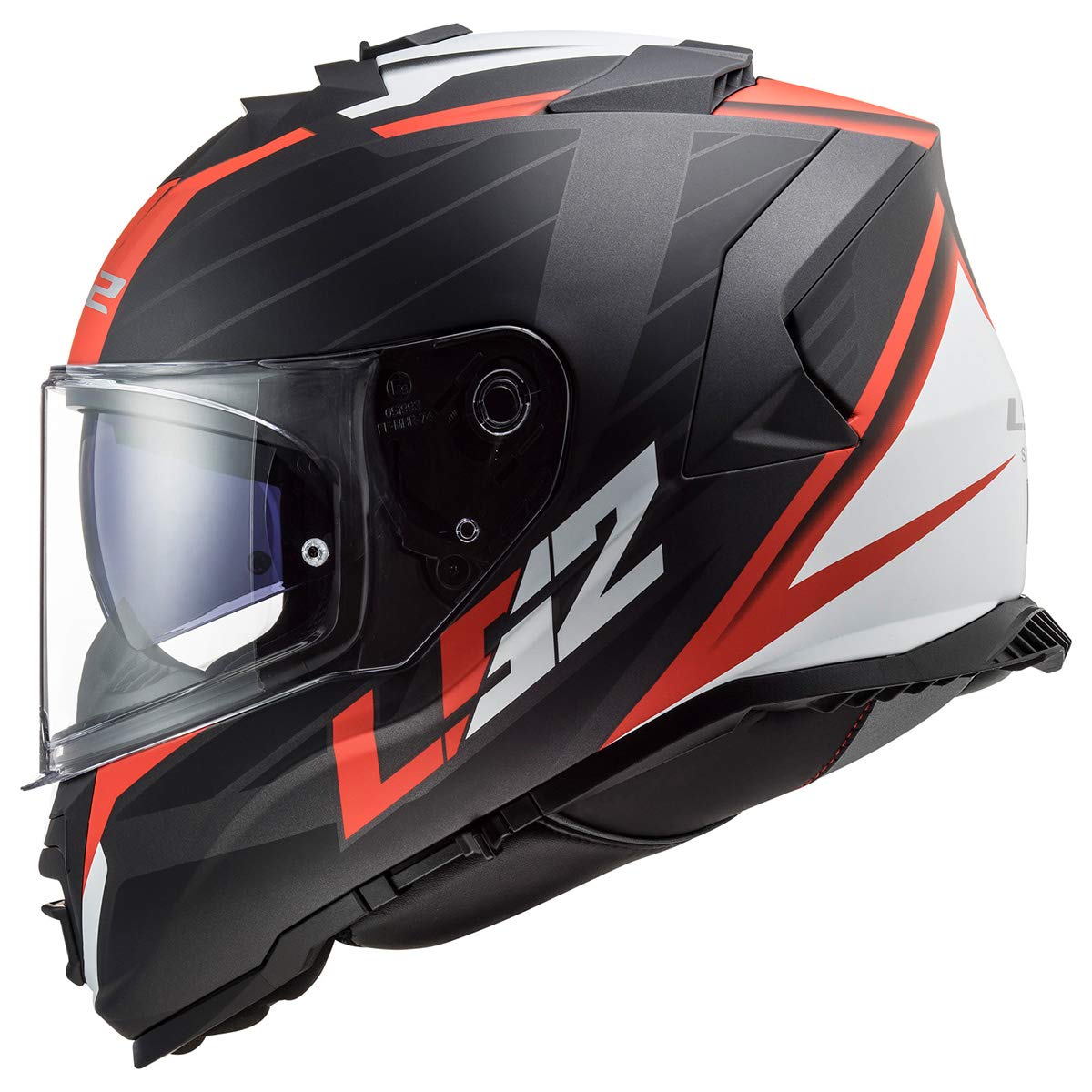 Ls2 Helmets Assault Full Face Motorcycle Helmet W/Sunshield (Nerve Matte Black/Red - X-Small)