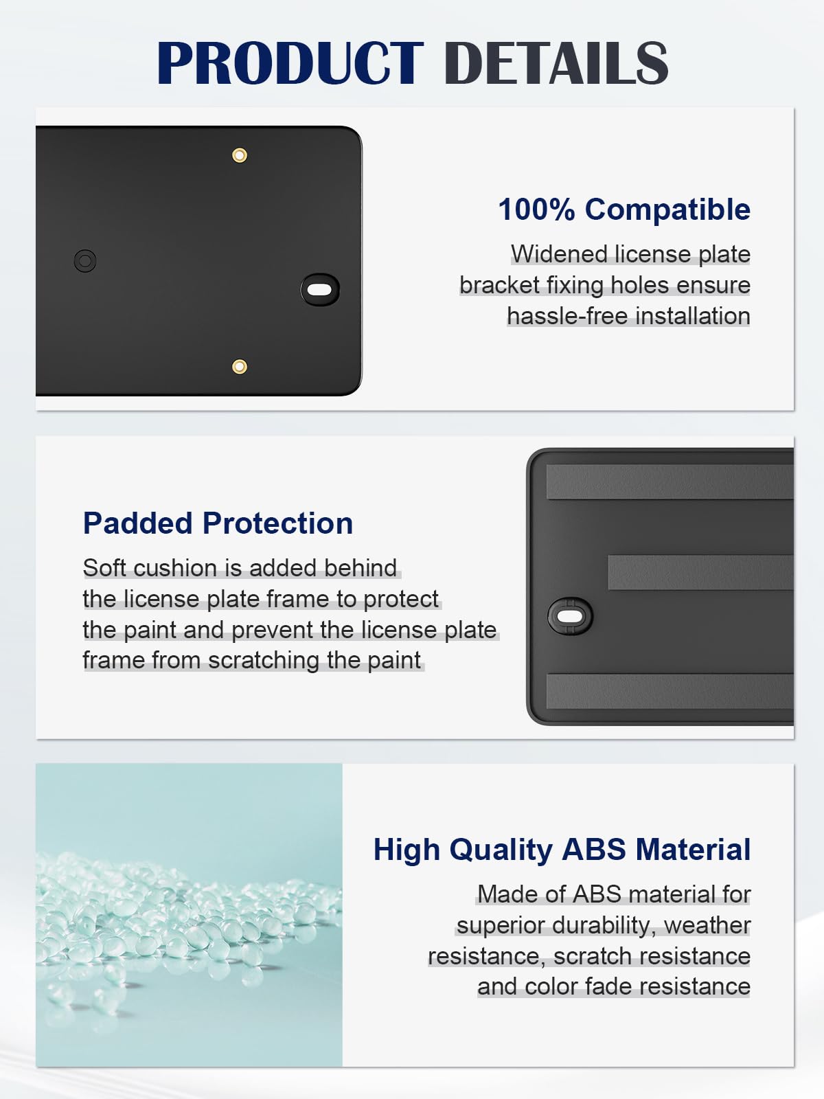 Rear License Plate Bracket For Audi Q3 Q4 e-tron Q4 Sportback e-tron Q5 Q5 Plug-in Hybrid Q5 Sportback SQ5 SQ5 Sportback Q6 e-tr