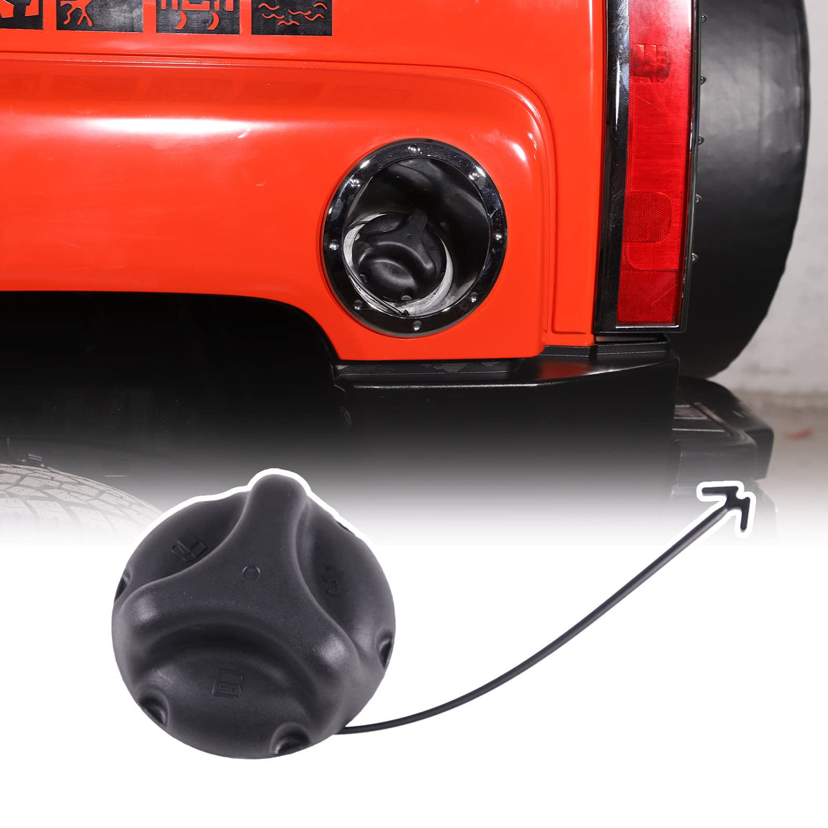Gas Cap Fuel Cap Replace Gt306 Compatible With Hummer H2 2004 2005 2006 2007, Hummer H3 2006 2007 2008 2009 2010, Hummer H3T 2009 2010, Fuel Tank Gas Cap Fuel Tank Filler Cap Replacement 25827646 Abs
