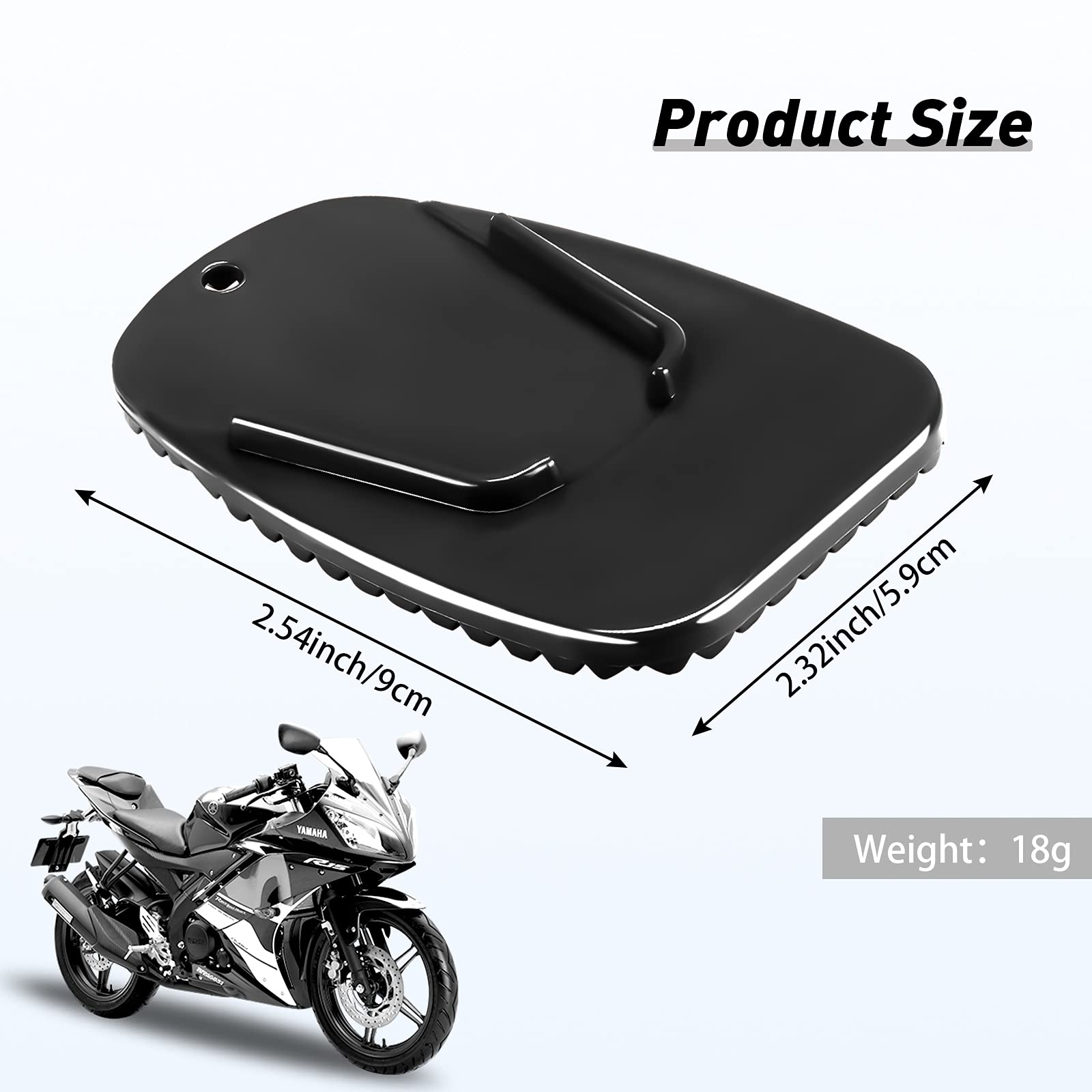 8 Pieces Motorcycle Kickstand Pad Motorcycle Stand Plate Motorcycle Foot Side Stand Support Plate For Christmas Outdoor Grass Sand Muddy Ground Parking Snowy Day