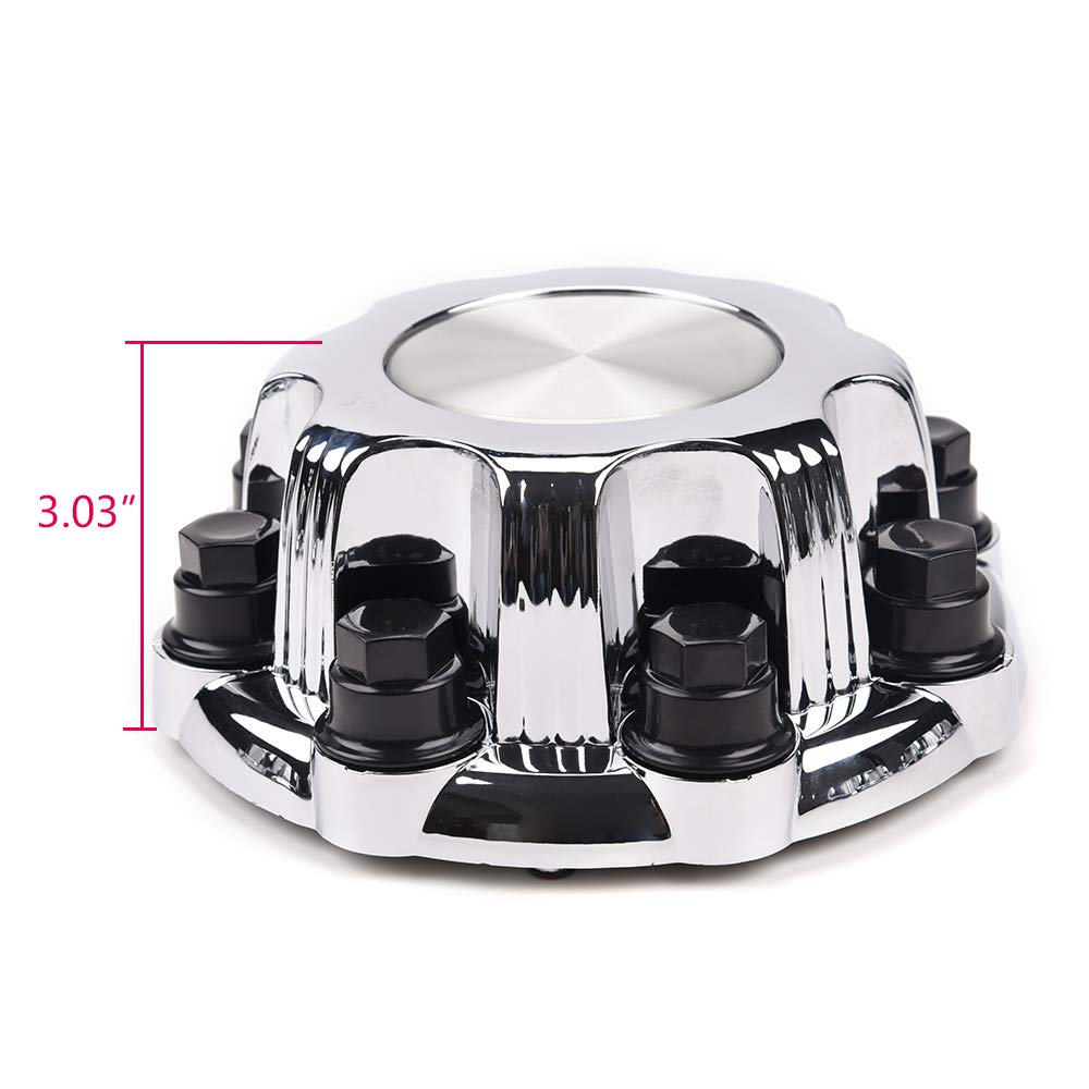 PIT66 8 Lugs Wheel Center Cap HubCaps, Compatible with 01-07 Chevy Silverado GMC Sierra 1500/99-08 Silverado Sierra 2500/00-08 S
