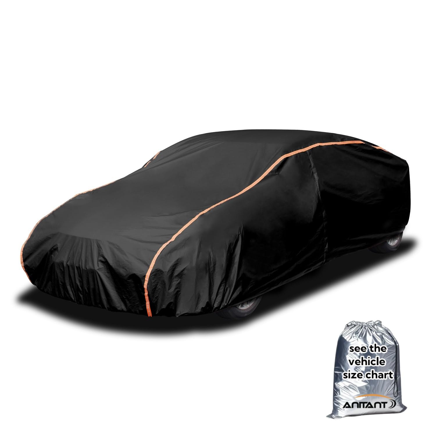 Anitant Large Car Cover,Snow Winter Car Cover,Outdoor Car Cover,Car Covers For Automobiles All Weather Waterproof,Full Exterior
