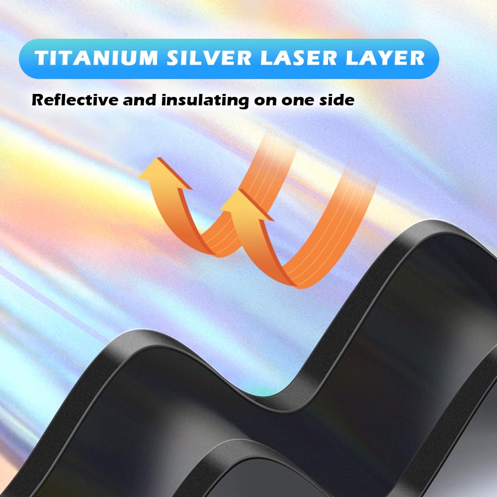 2PCS Holographic Rear Car Window Shades,Magnetic Car Window Covers for Blocking Sunlight to Lower The Temperature Inside The Car