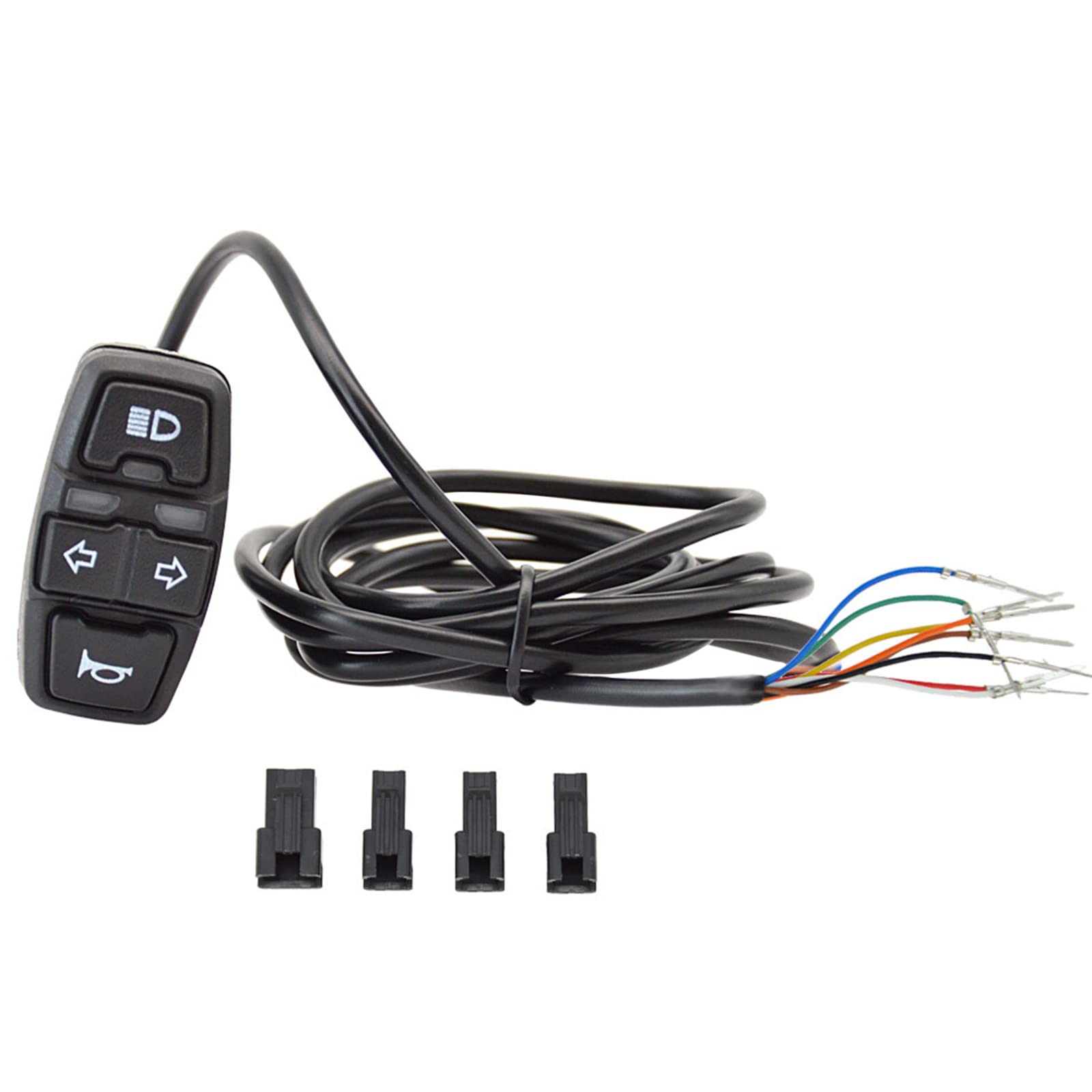 Joofn Motorcycle Head Light Turn Switch, 3-In-1 Light Horn Turn Switch Signal Button Set, Motorcycle Headlights Horn Turn On/Off Control Switches For Scooter Electric Bike