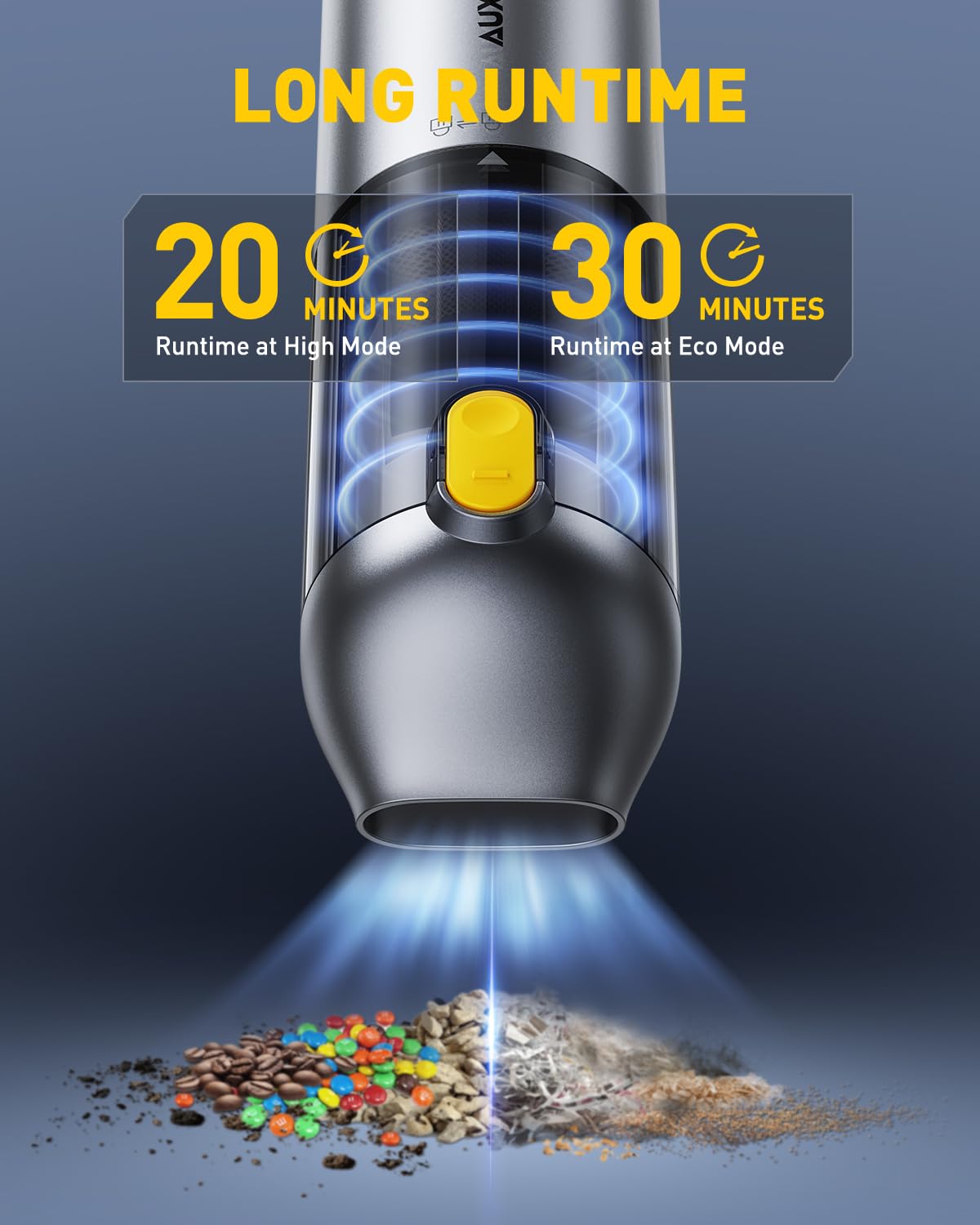 Auxito Car Vacuum Cleaner - Portable Handheld Vacuum Cleaner 14000Pa Suction Power, Blow & Suction 2 In 1 Mini Vacuum Cleaner Ha