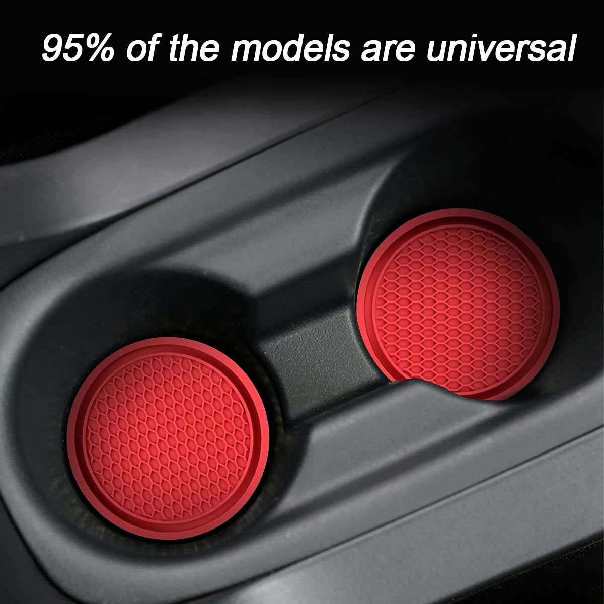 Car Cup Holder Coaster, 4 Pack 2.75 Inch Diameter Non-Slip Universal Insert Coaster, Durable, Suitable For Most Car Interior, Ca