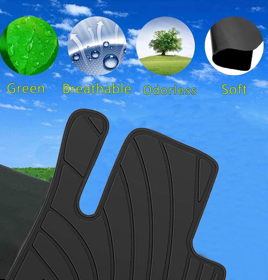 Hd-Mart Floor Mats Custom Fit Mercedes Benz-C Class Sedan Only 2021 2022 2023 2024 2025 W206 S206 Rubber Full Black Car Liners A