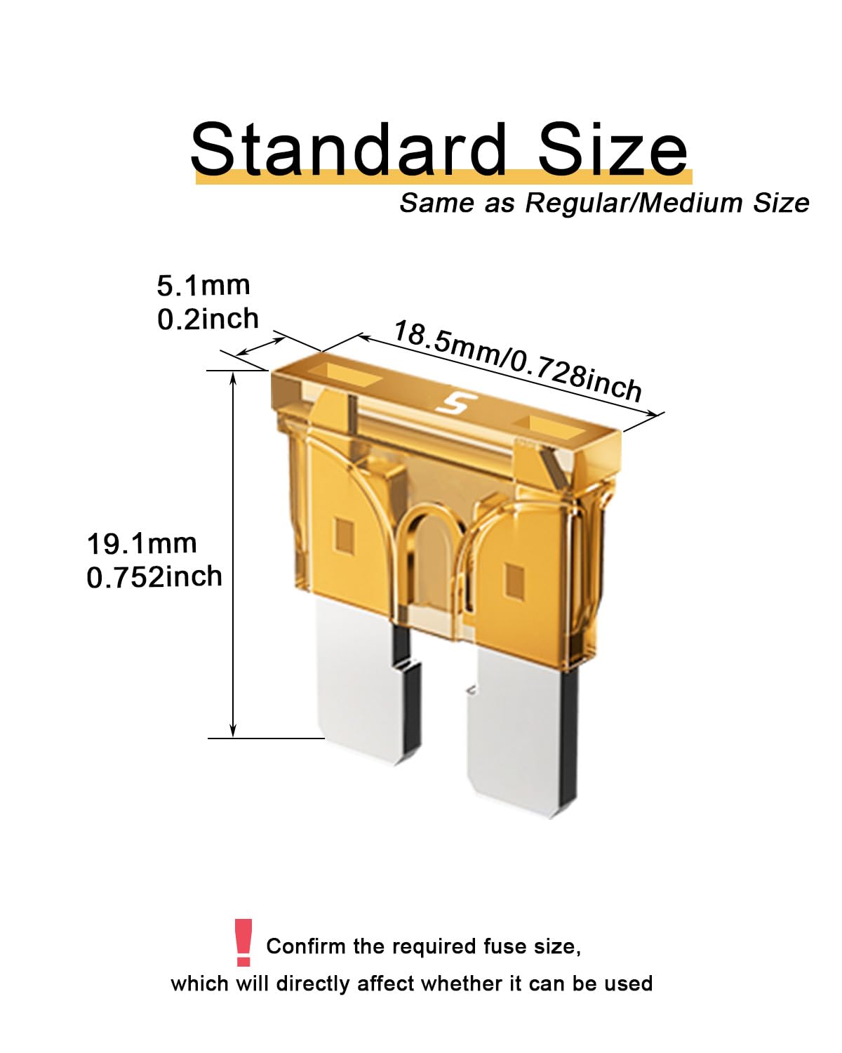 Riseuvo 20Pcs 5A Standard Car Fuses - 5 Amp Automotive Fuses(Ato/Apr/Ats), 32V (12/24V) Blade Fuse For Rv/Truck/Suv