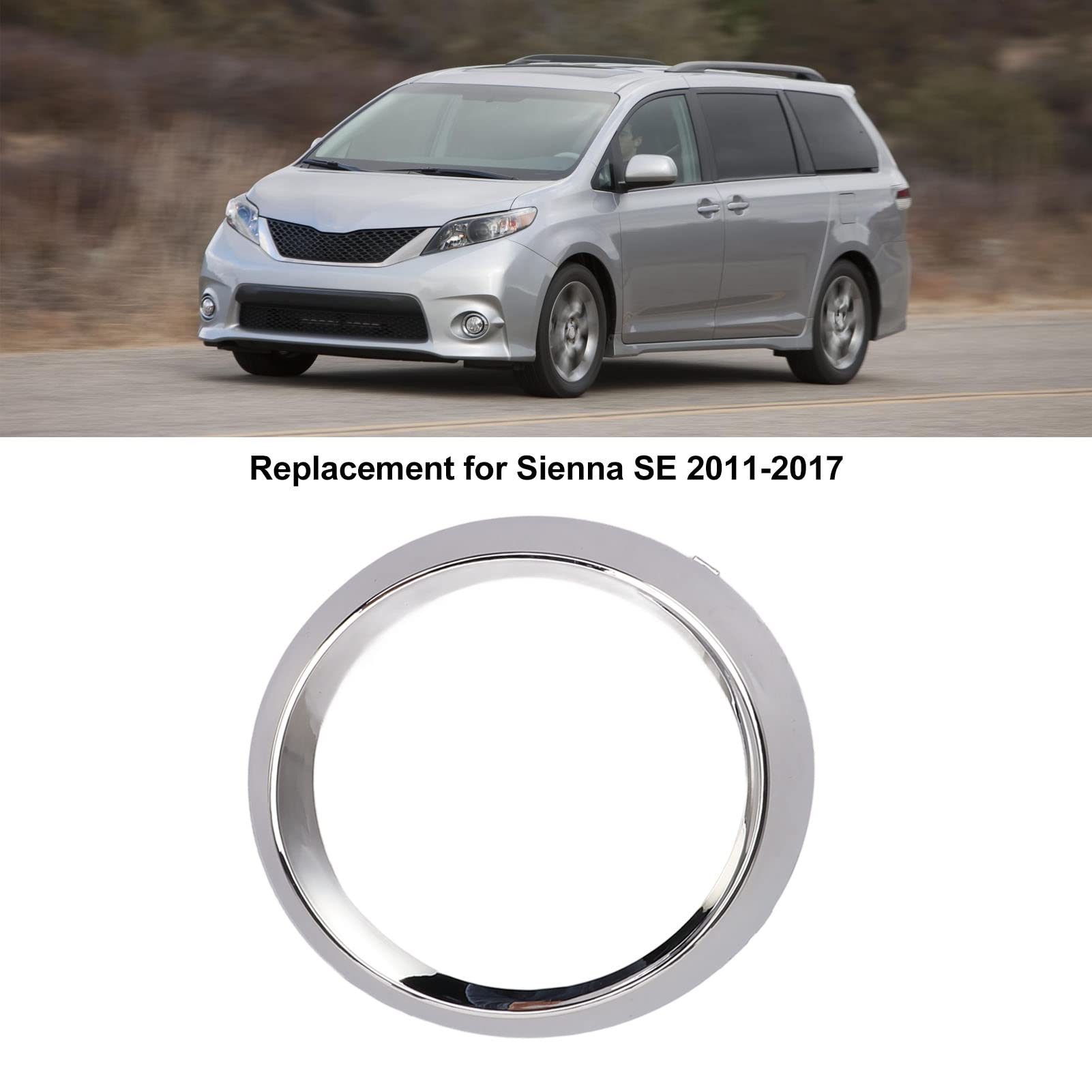 Keenso Chrome Trim Bezel Cover Rings,To1038150 Fog Driving Lamp Chrome Bezel Fit For Se 20112017 (Left 57731Fj030)
