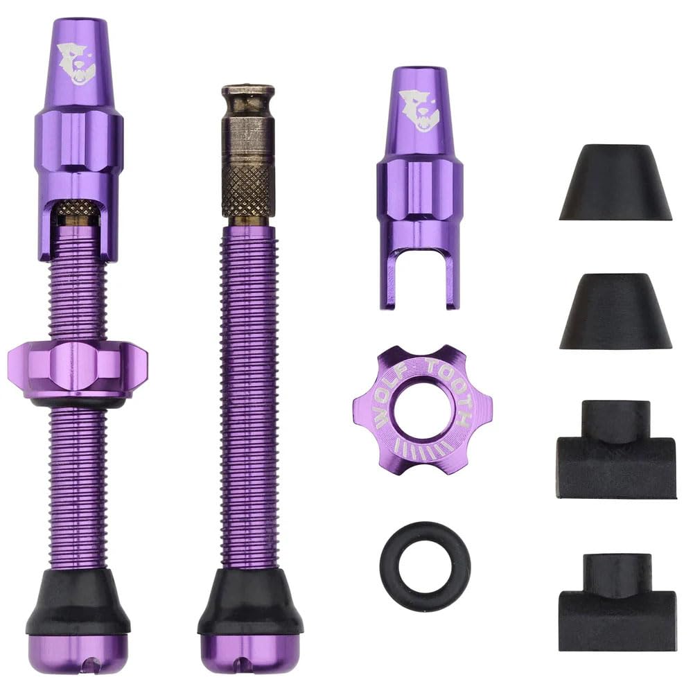 Wolf Tooth Tubeless Valve Stem Kit for Clik Valve - 44mm Ultraviolet Purple