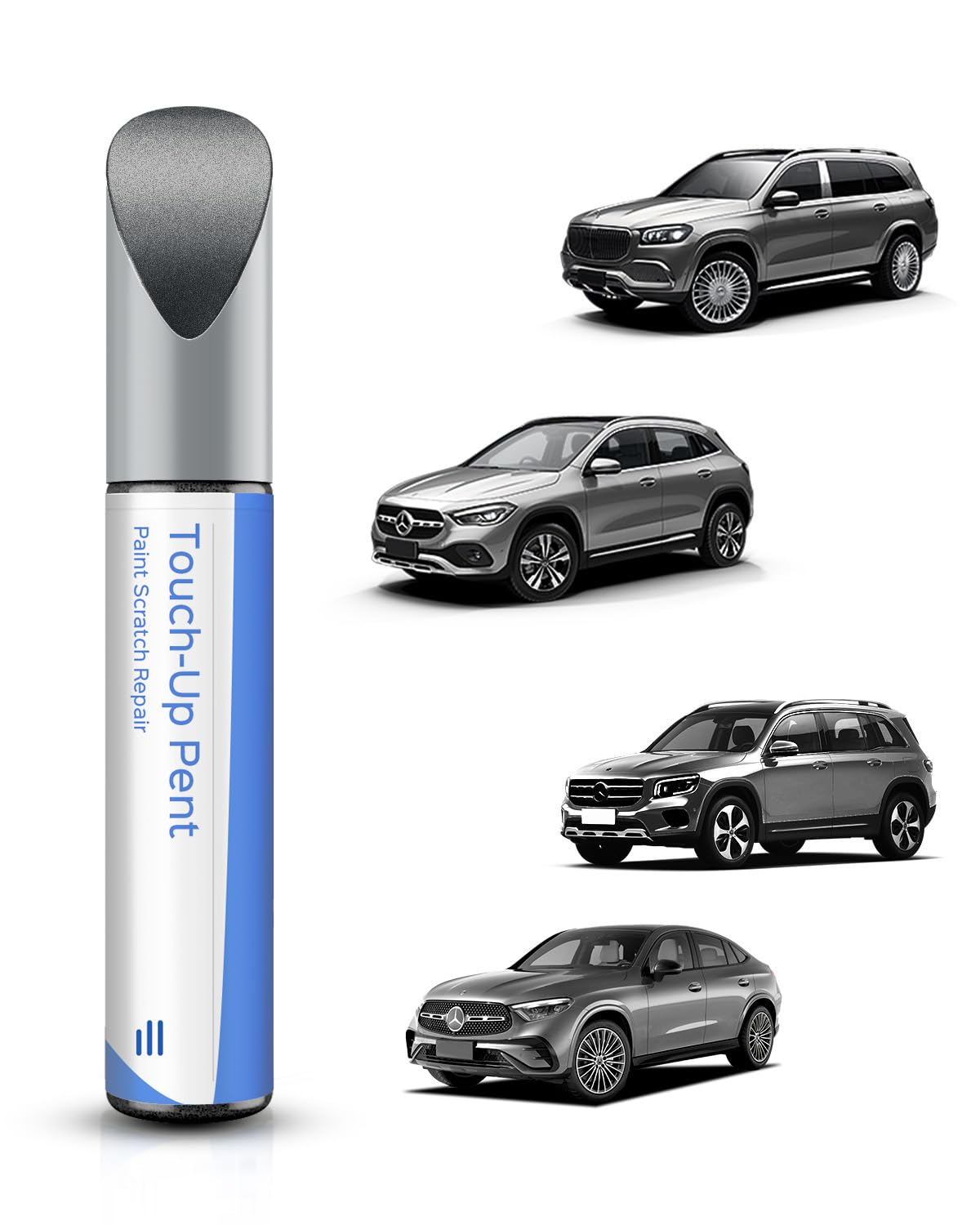 Parts4Ev 792/9792 Palladium Silver Metallic Touch Up Paint Compatible With Mercedes-Benz Exact Match-Chips And Nicks Touch Up