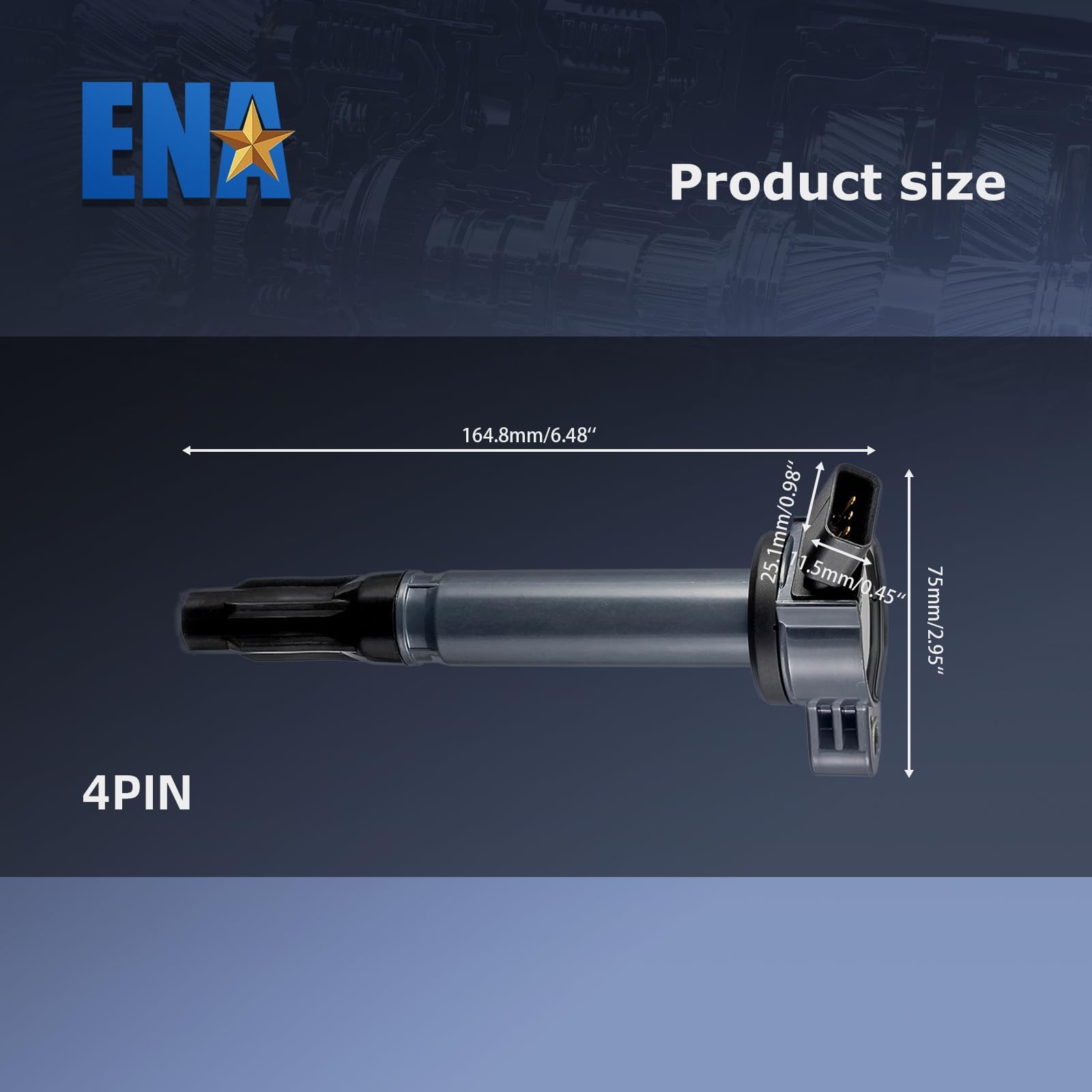 ENA Pack 6 Ignition Coil 3.5L Compatible with Lexus Toyota Sienna Avalon Camry Highlander Rav4 Venza Lexus RX350 IS350 ES350 V6
