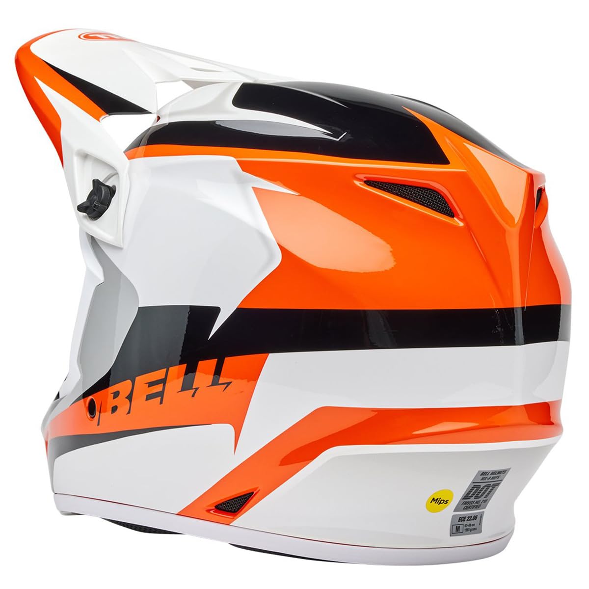 Bell Mx-9 Mips Dirt Helmet (Gloss Rift Orange/White - Large)