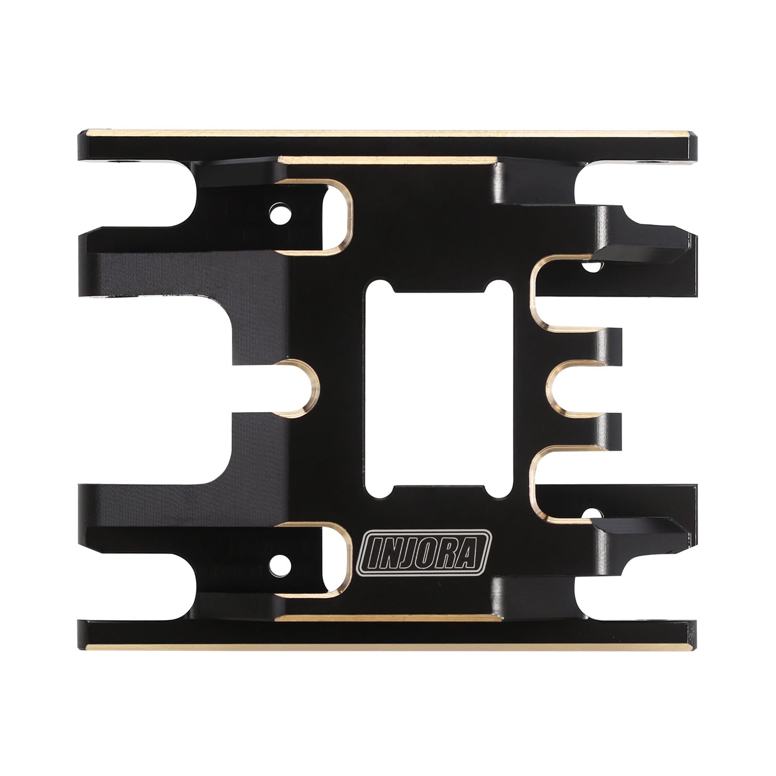 Injora Black Coating Brass Skid Plate Transmission Mount For 1/18 Rc Crawler Trx4M Upgrade, 53G