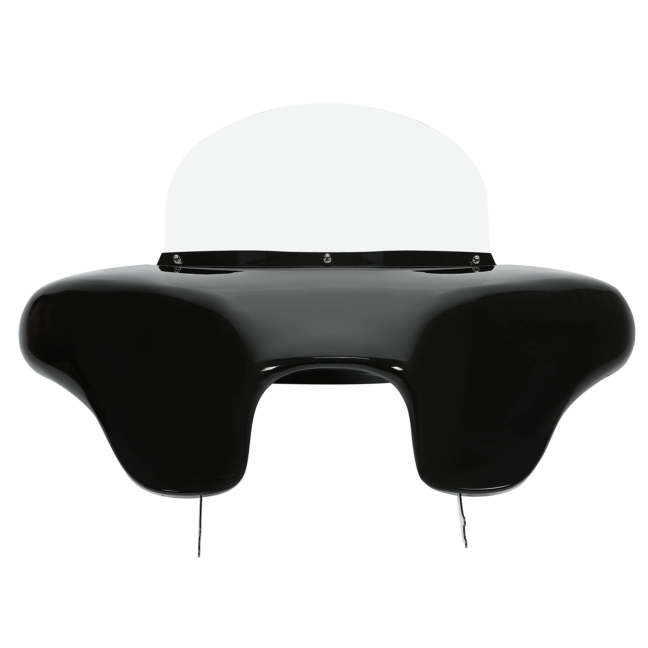 Hecasa Front Batwing Fairing Compatible With 1986-2015 Harley Davidson Heritage Softail Fat Boy Deluxe Outer Bat Wing W/Clear Windshield 4 Speaker Mount