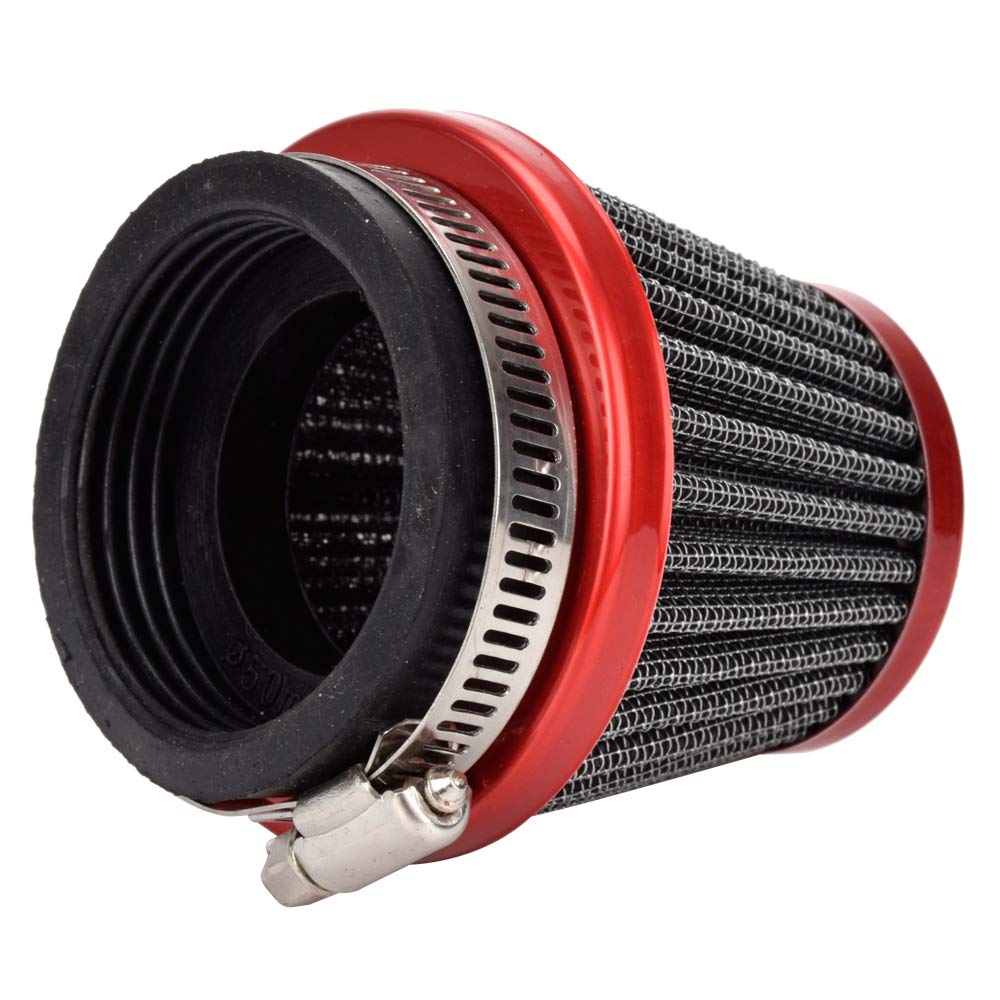 HIAORS 48mm to 50mm Air Intake Filter Cleaner for Honda CB 250 Yamaha DT250 DT250MX Suzuki GS250 GS250T Kawasaki Ninja 250 300 S