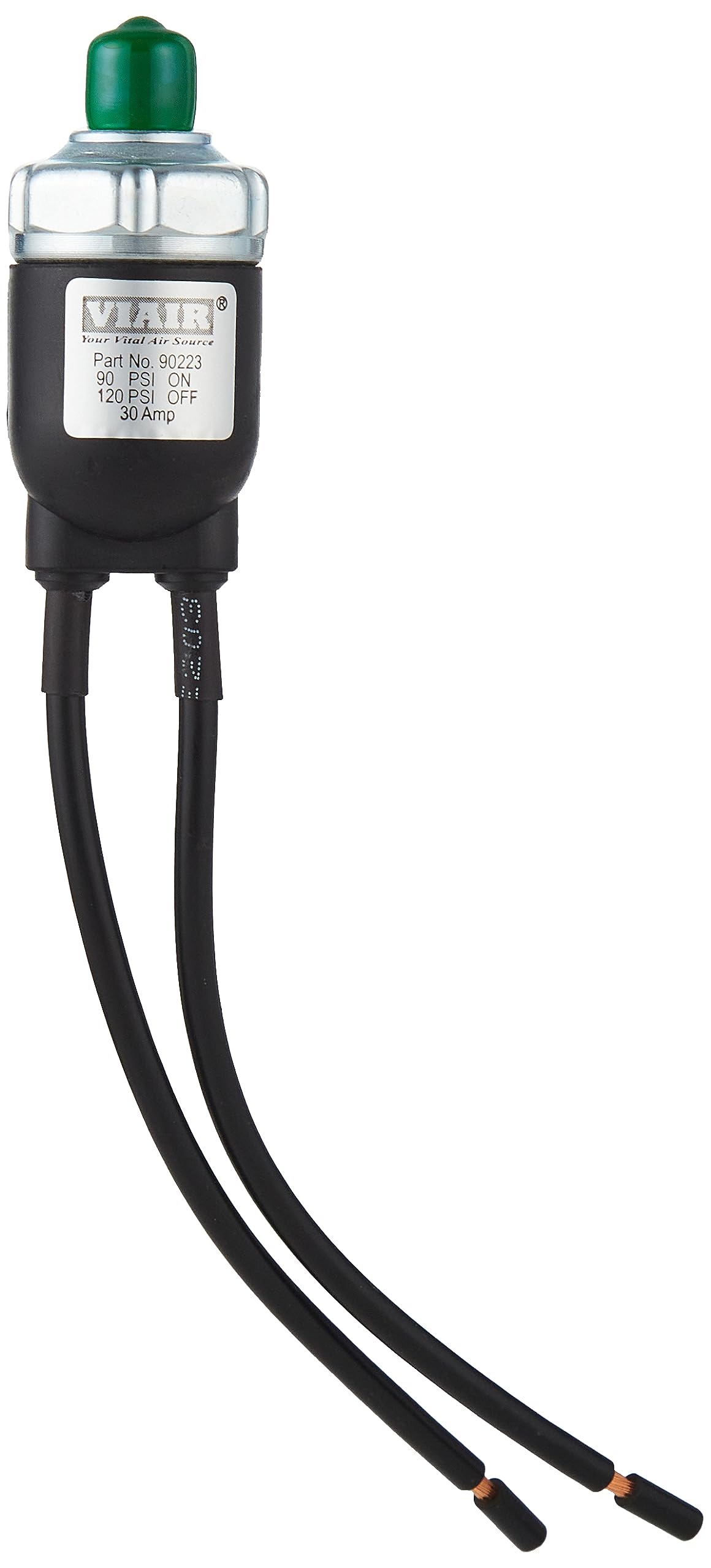 Viair 90223 Pressure Switch, Black 1/8 in. NPT (M) 12 gauge