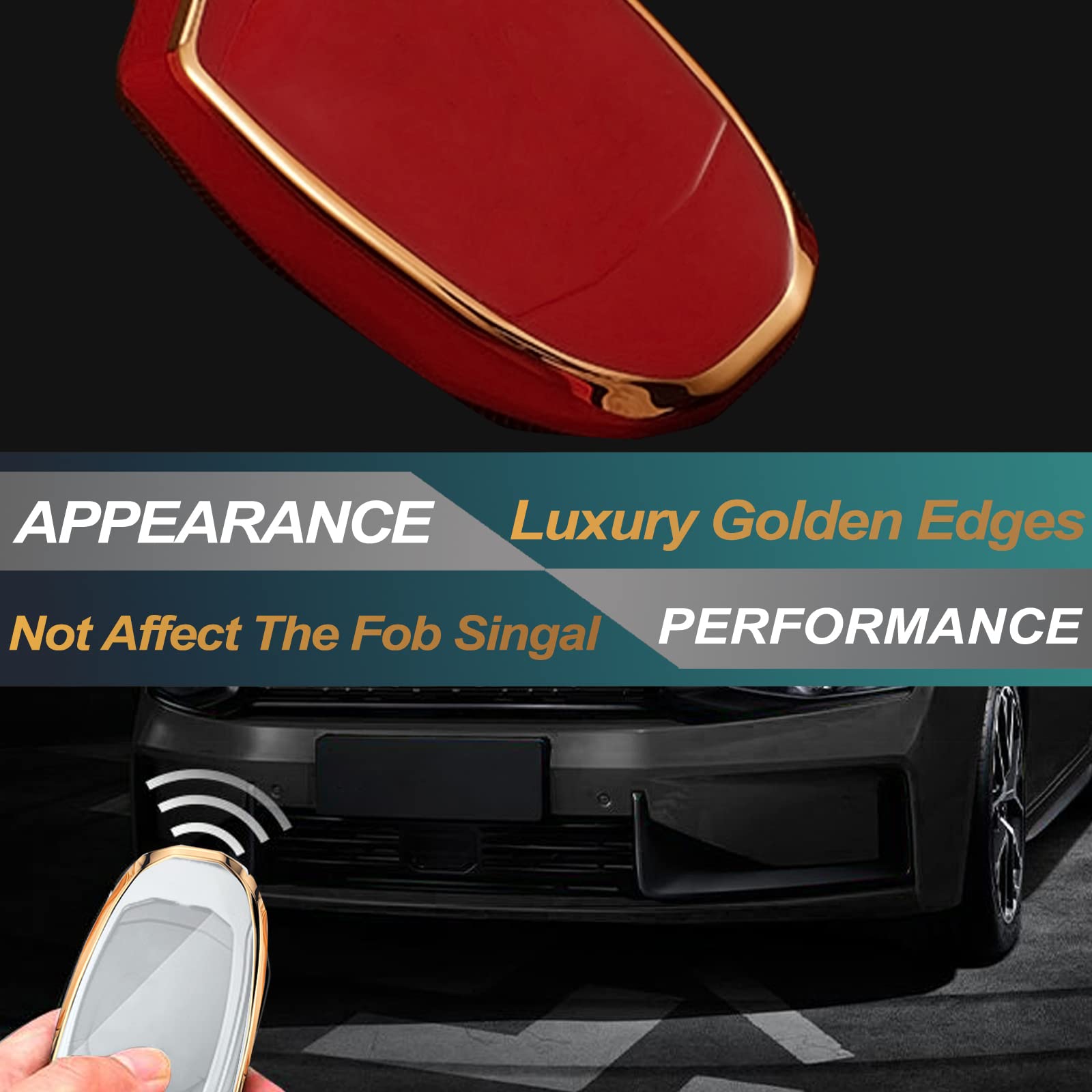 Feyoun Key Fob Cover Compatible With Vw Volkswagen Atlas Golf Gti Jetta Passat Tiguan Touareg Beetle Flip 3 Buttons Tpu Remote K