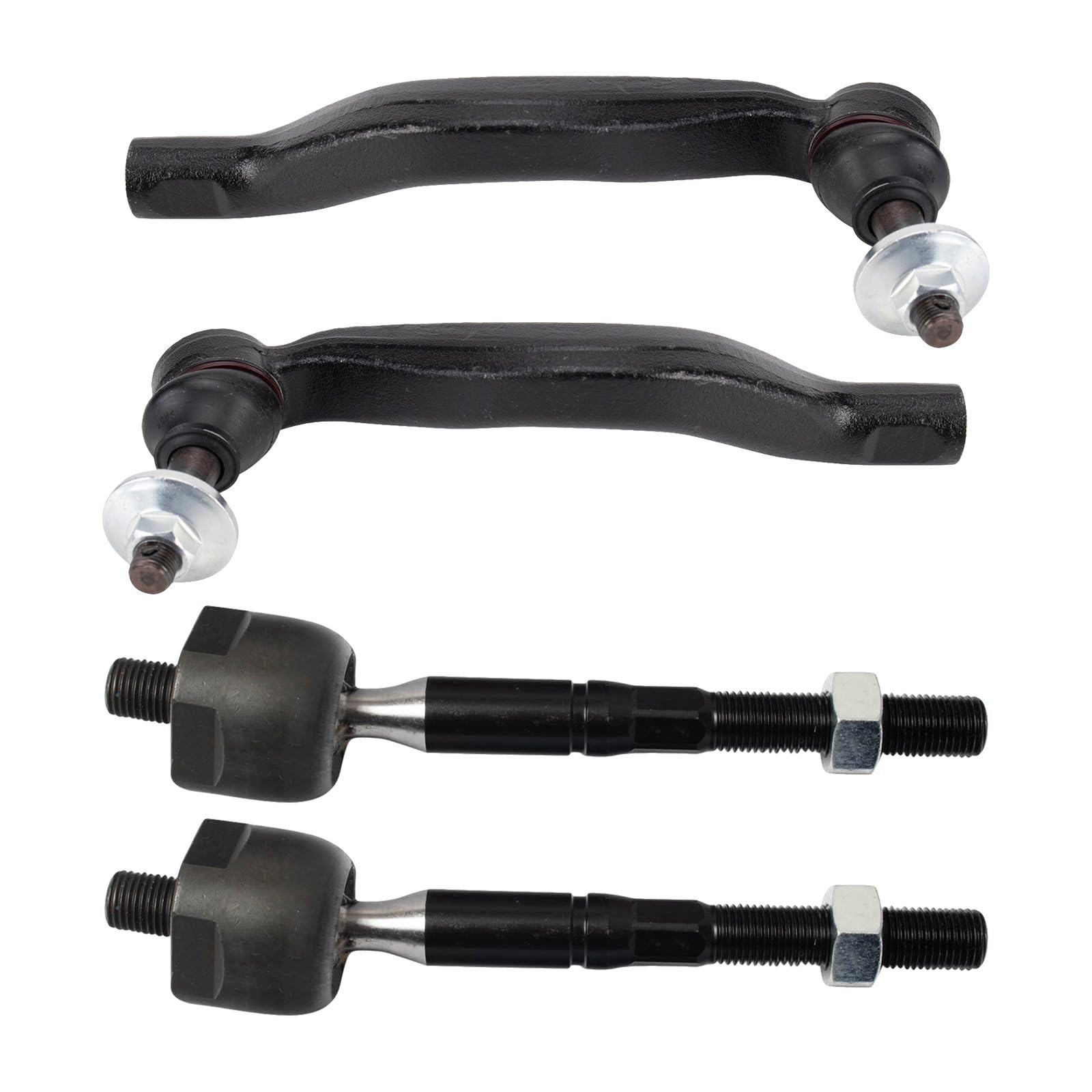 Trq Front Inner And Outer Tie Rod Set Compatible With 2006 Lexus Gs300 2007-2011 Gs350 2006-2013 Is250 2011-2013 Is350