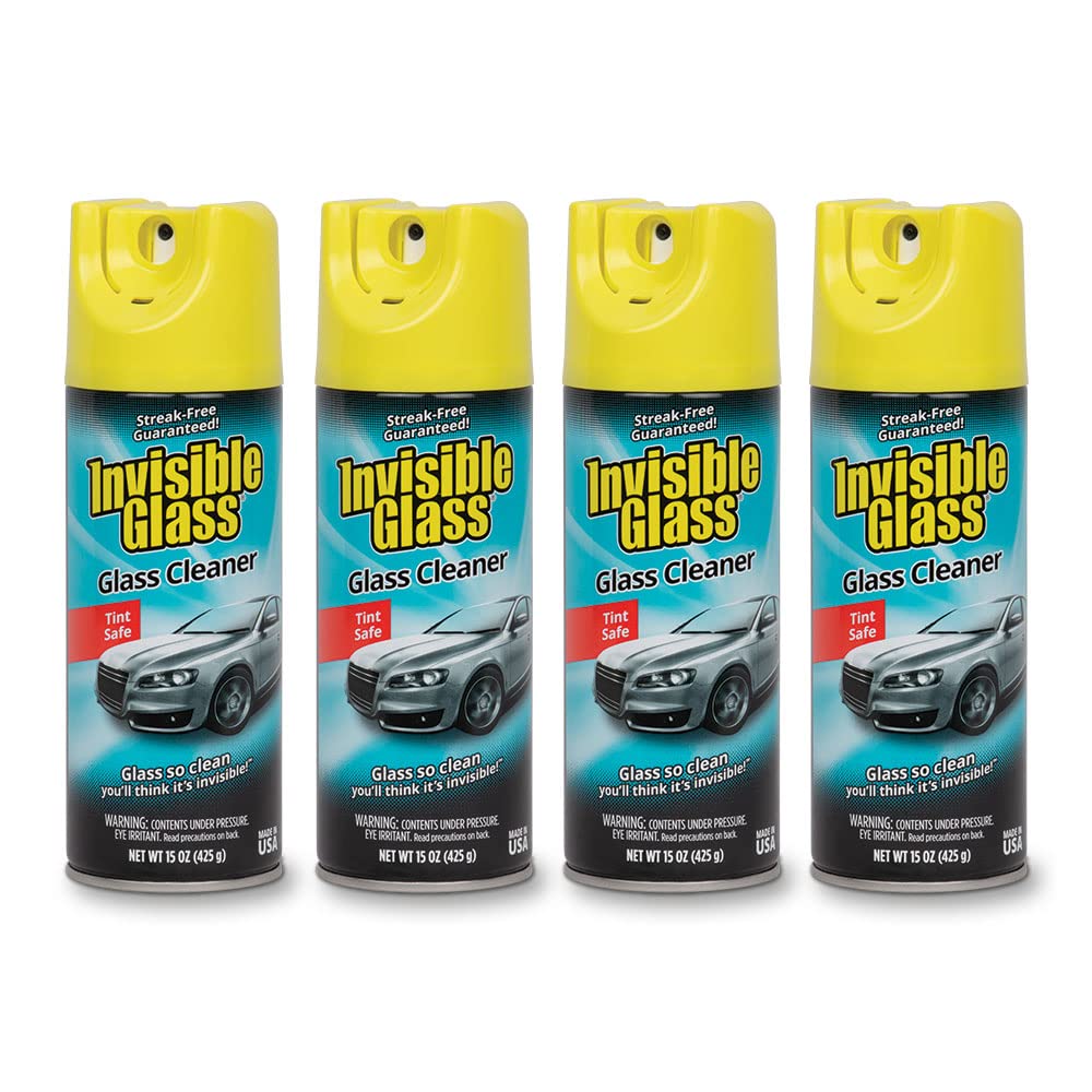 Invisible Glass 91163-4Pk Premium Glass And Window Cleaner For Auto And Home Cleans Glass, Windows, Windshields, Navigation Scre