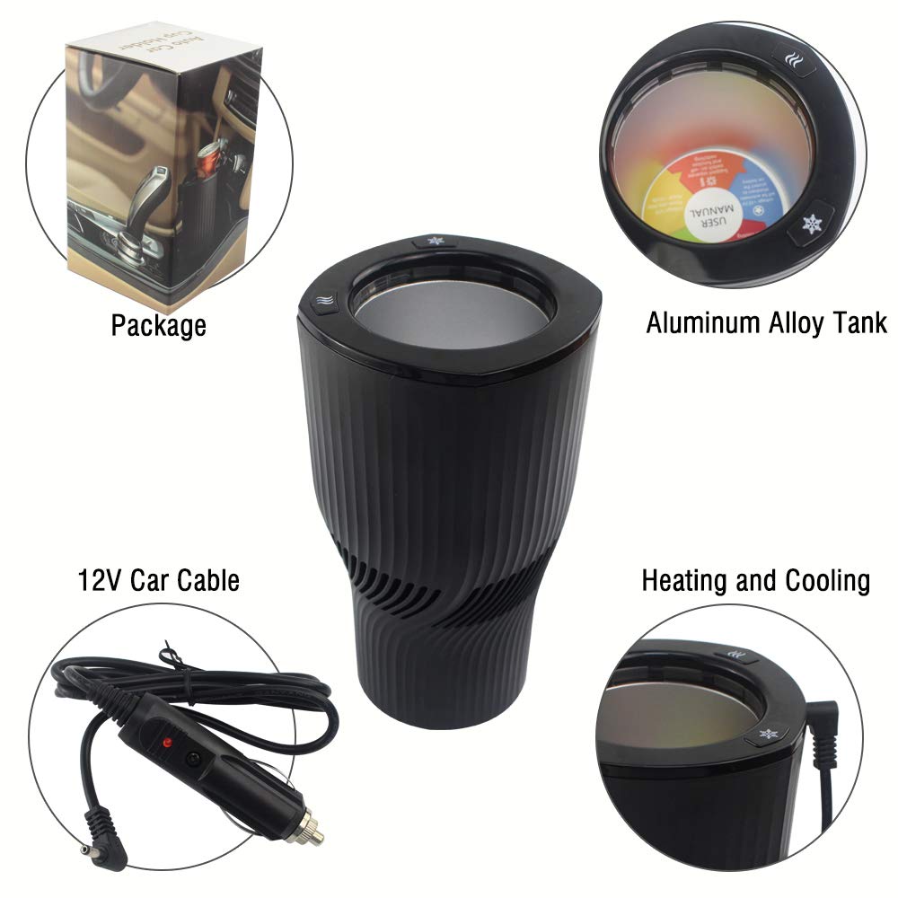 Hpydiy Portable 2-In-1 Smart Car Cup Heating & Cooling,Coffee Car Mug Holder Perfect Car Holder For Commuter/Road Tripper Presen