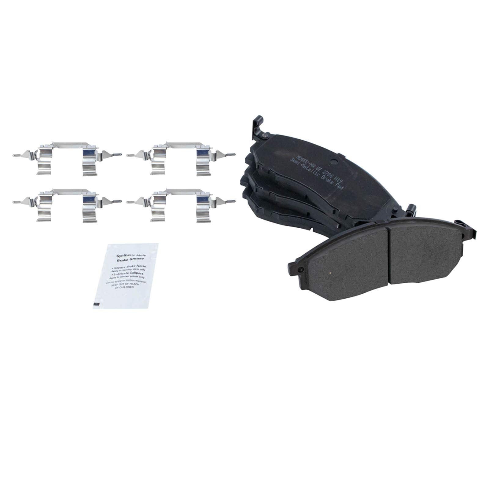 Trq Front Semi Metallic Disc Brake Pads & G-Coated Rotor Kit For Nissan Infiniti