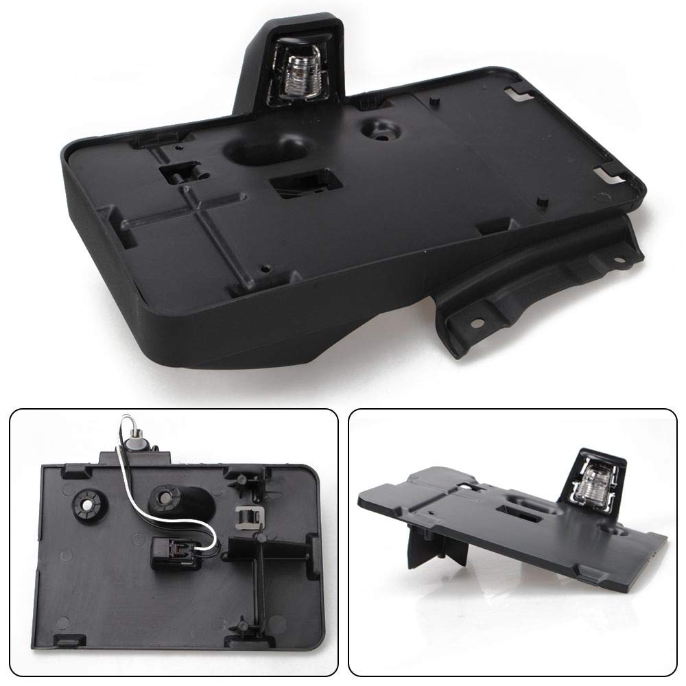 Jecar Fit For Jk License Plate Holder Frame With Light Rear License Plate Mounting Bracket Compatible With 2007-2017 Jeep Wrangler Jk Jku Sahara Rubicon X Sport & Unlimited