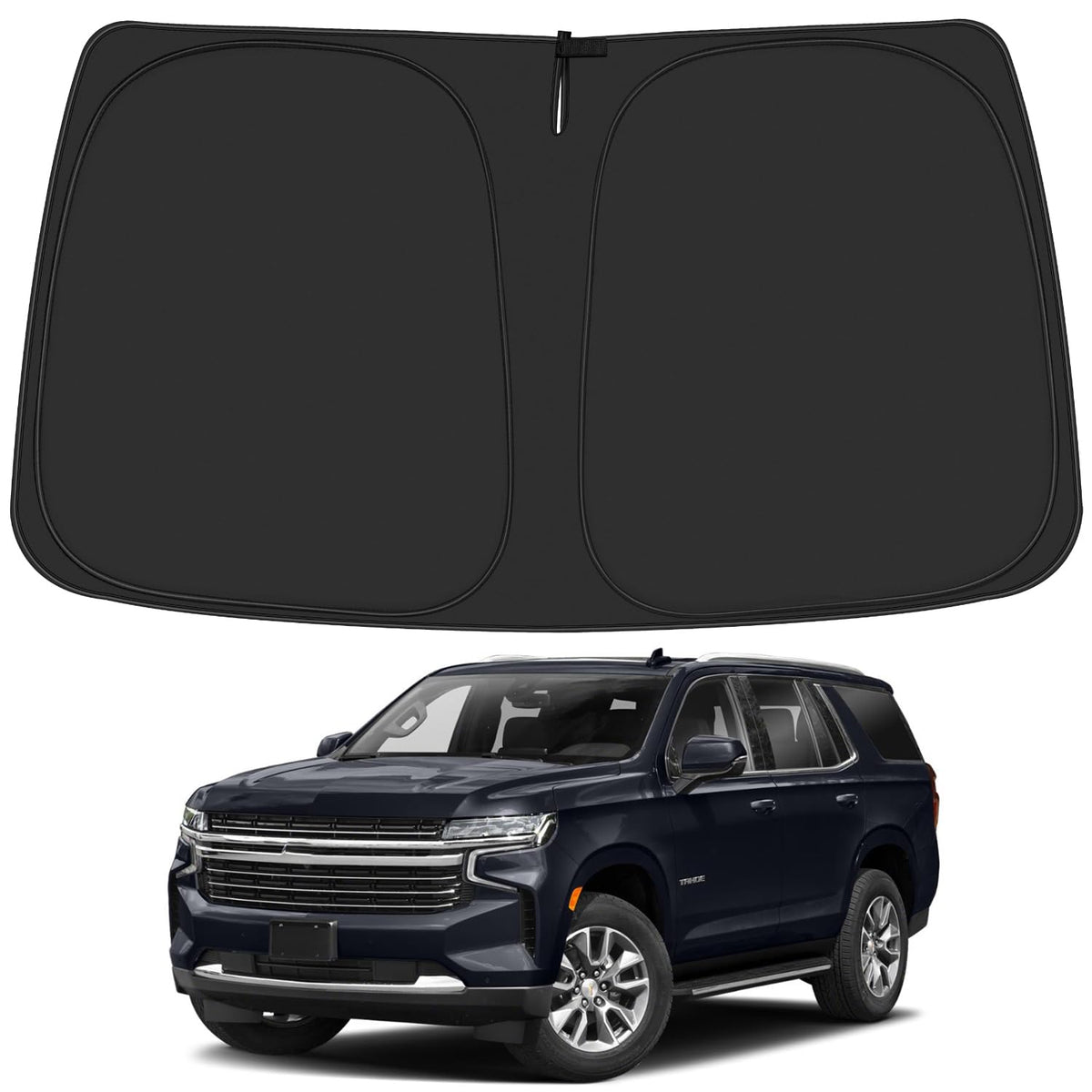 ULROLIT Windshield Sun Shade for 2021-2025 Chevy Tahoe Accessories, Foldable Window Sunshade Sun Visor Protector, Front Windshie