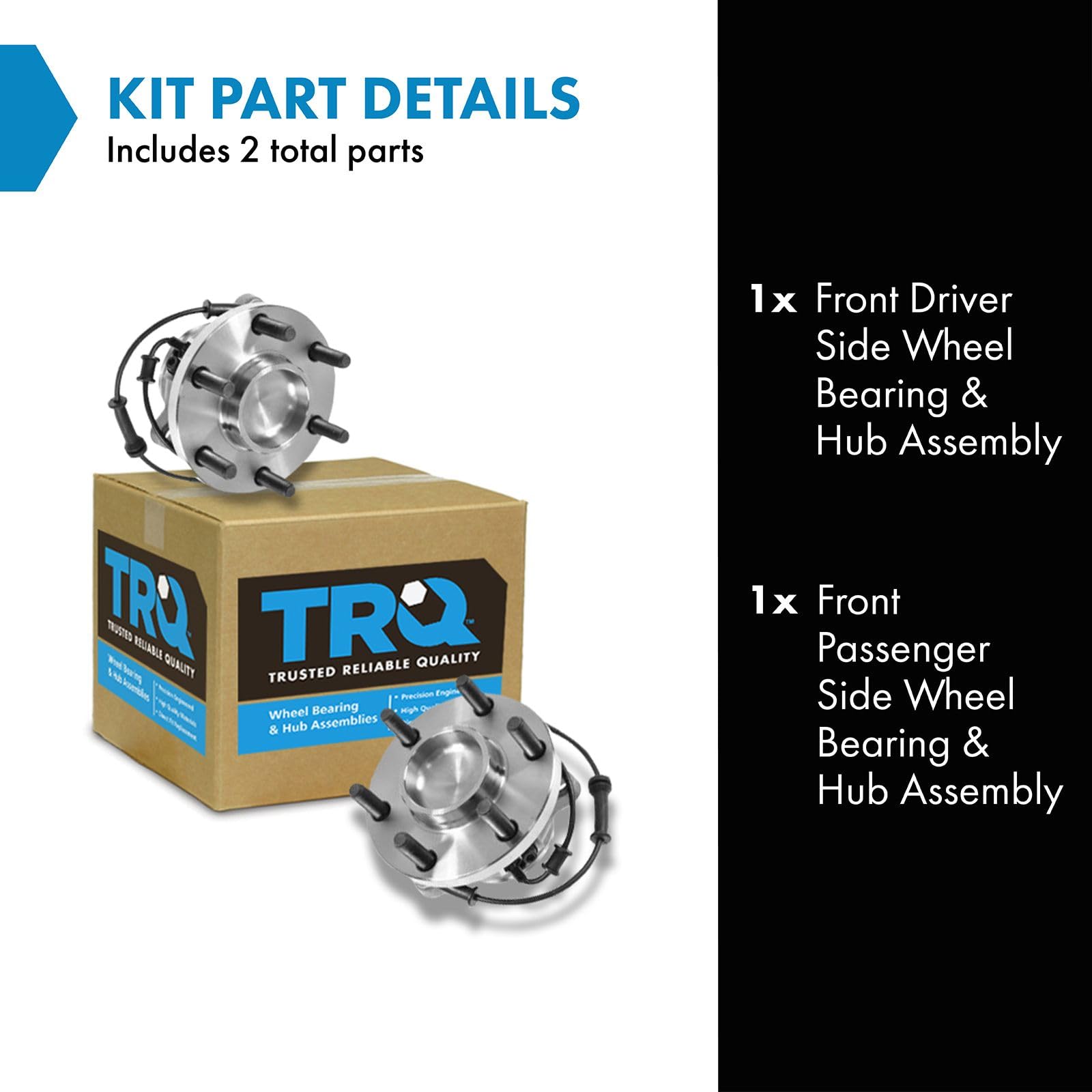 Trq Front Wheel Hub Bearings Assembly Set Compatible With 2005-2023 Nissan Frontier 2005-2012 Pathfinder 2005-2015 Xterra 2009-2