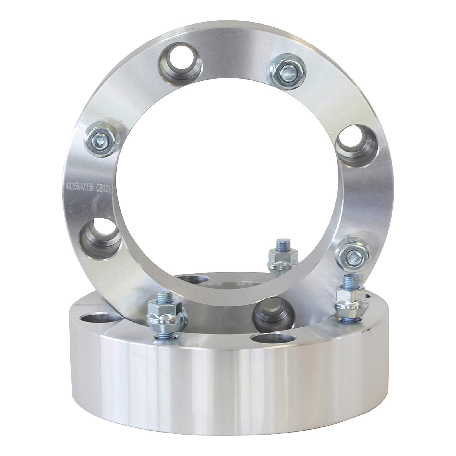 2Pc Atv Wheel Spacers 4'' (2 Inch Per Side) For 4X156 Bolt Patterns, 12X1.5 Threads (Same Style Lug Nuts As Automotive Spacers) 