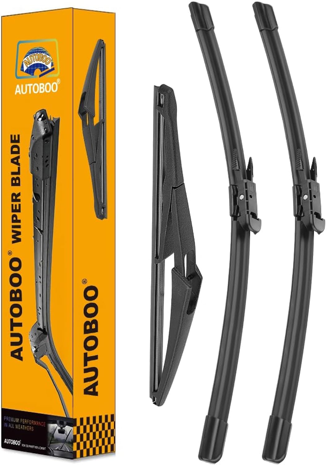 Autoboo 28''+21'' Windshield Wipers With 12'' Rear Wiper Blade Replacement For Mercedes-Benz Ml-Class W164 2006-2011 Ml320 Ml350