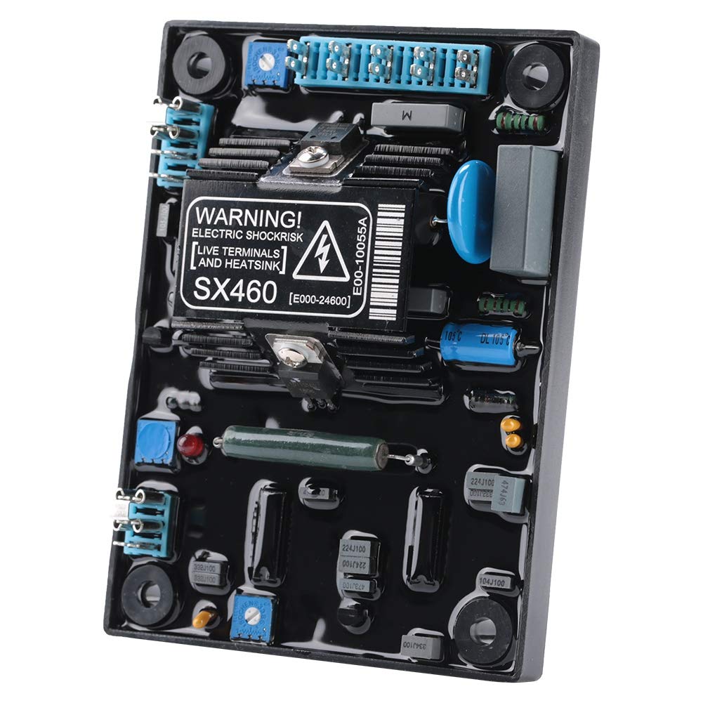Walfront SX460 Automatic Voltage Regulator AVR for Generator, Black, M ...