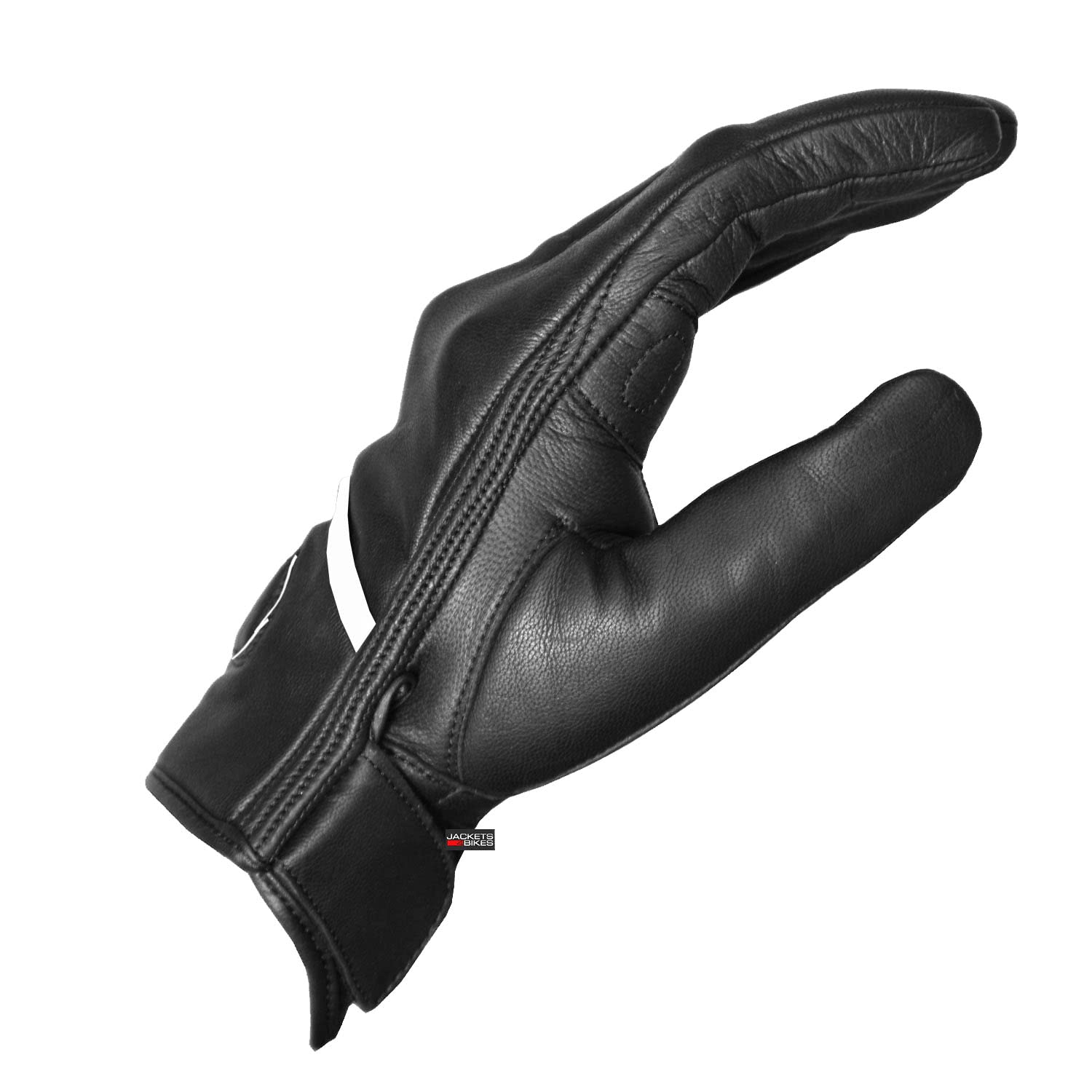 Jackets 4 Bikes Men'S Premium Leather Street Motorcycle Protective Cruiser Biker Gel Gloves Blackwhite S